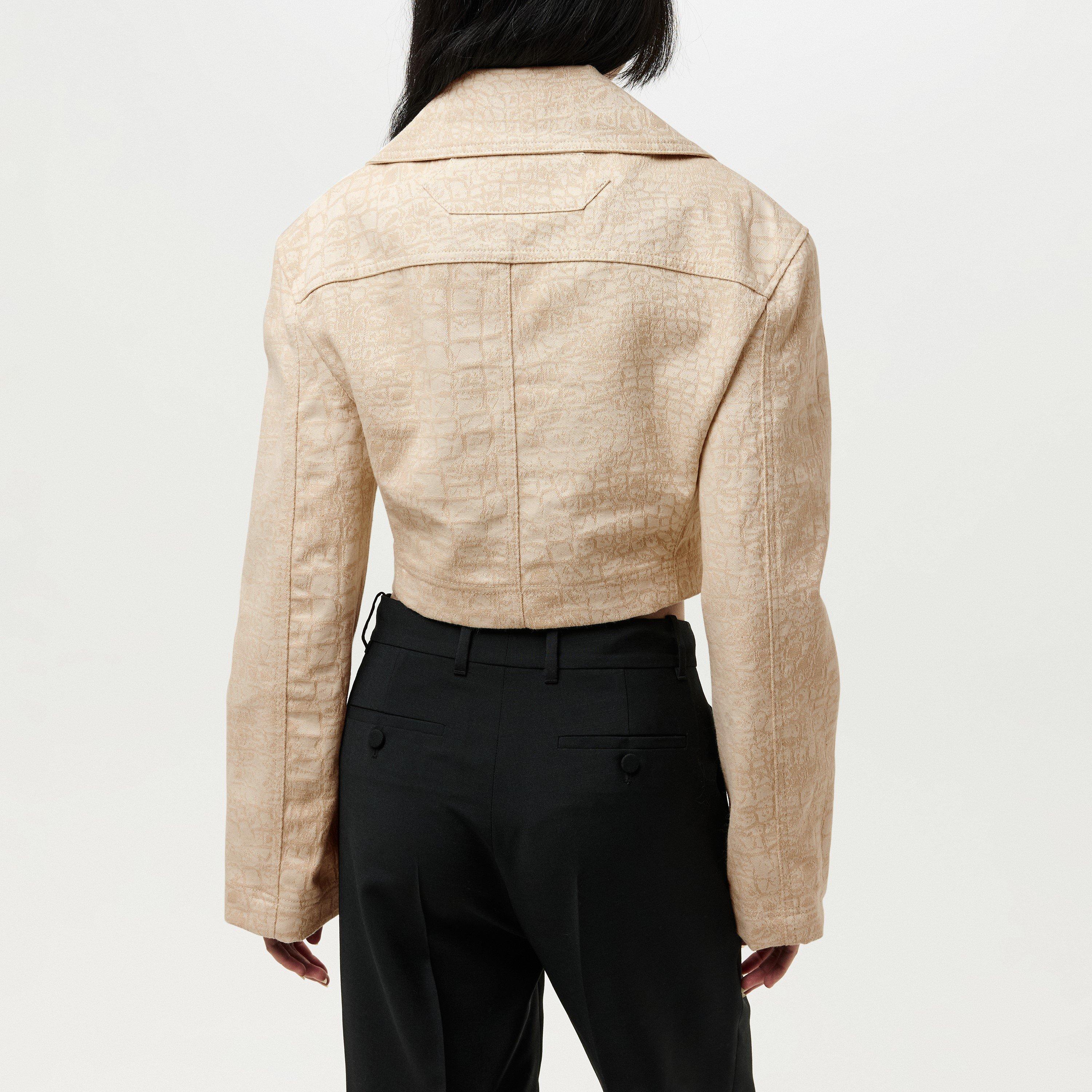 Marino De Nimes Cotton Cropped Long Sleeve Jacket
