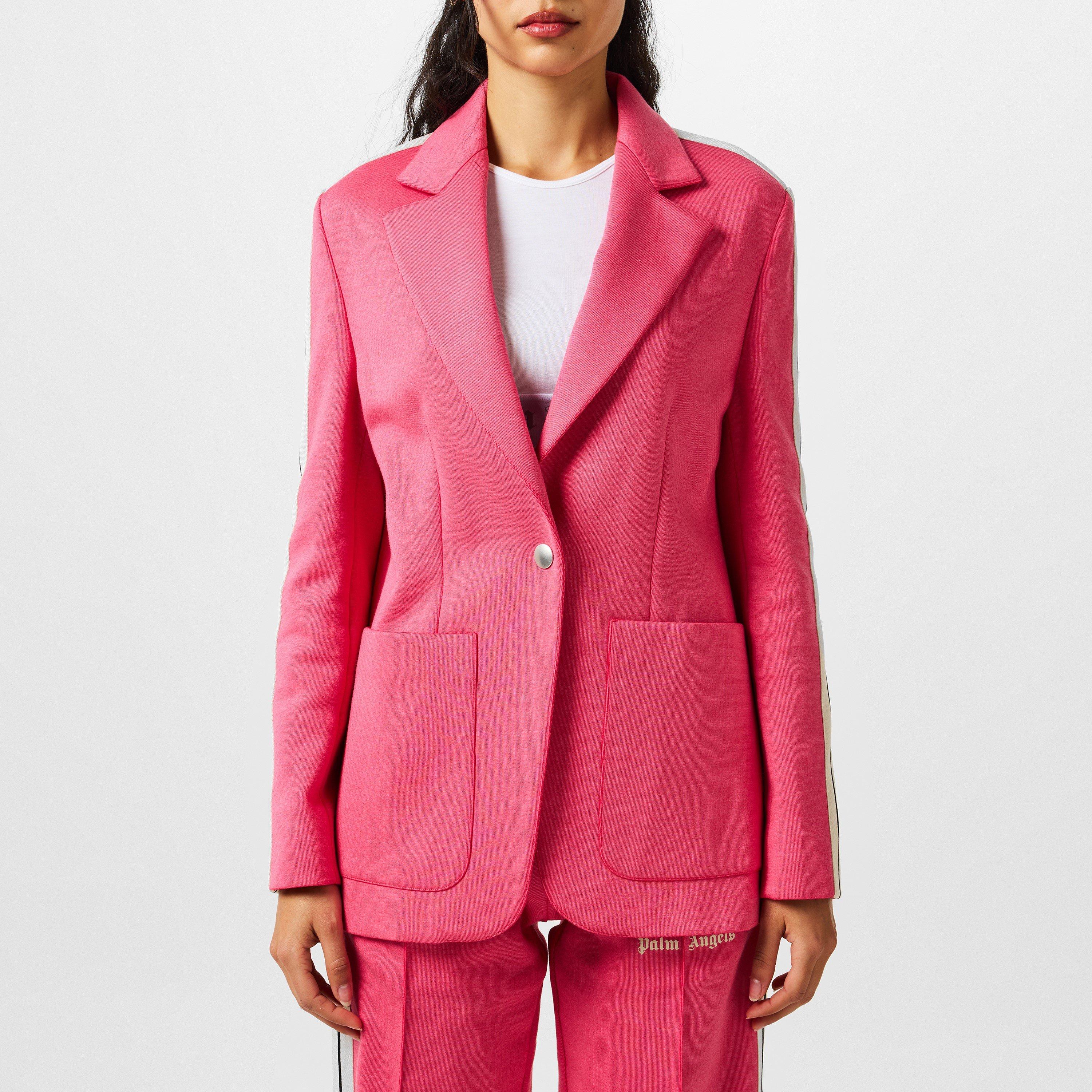 Track Button Long Sleeve Blazer