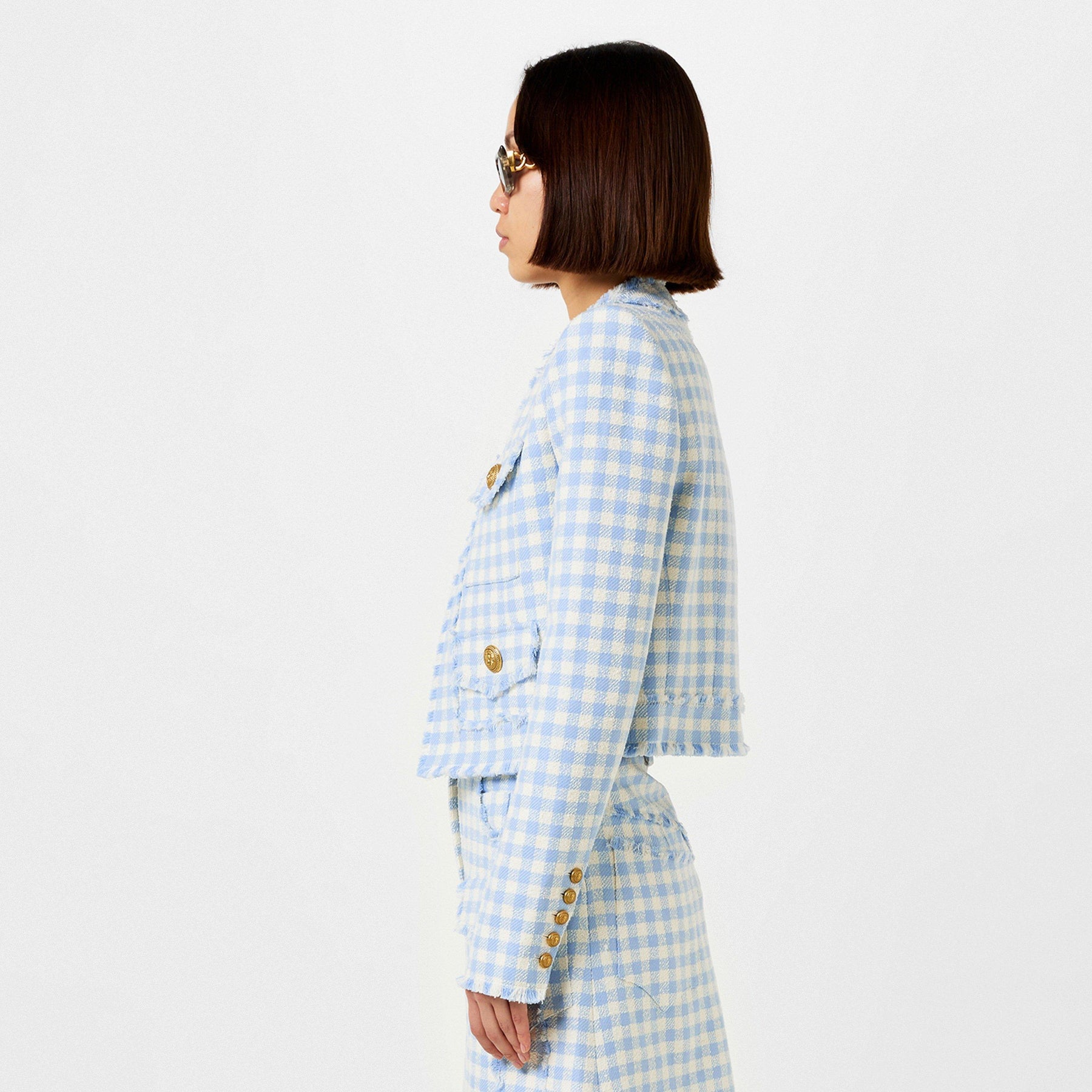 Gingham Tweed Jacket