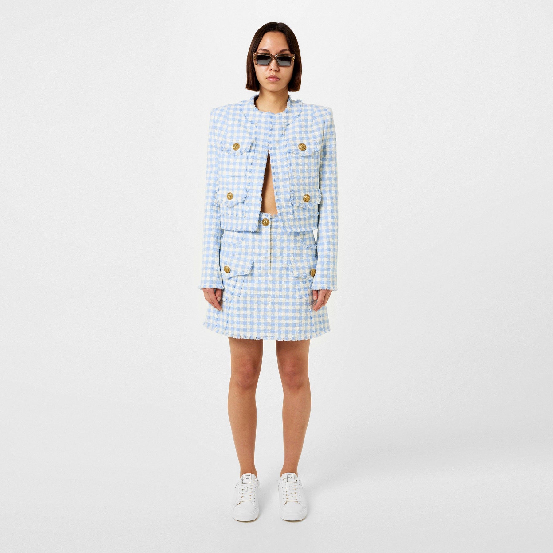 Gingham Tweed Jacket