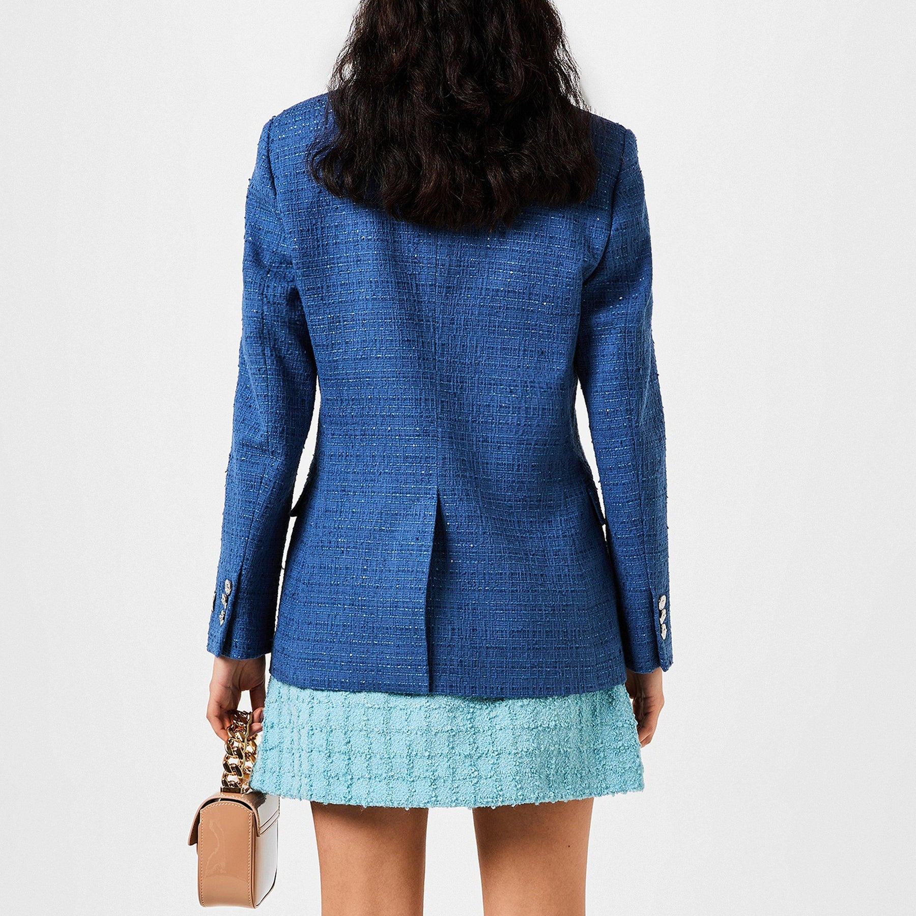 Bouclé Tweed Slim Blazer