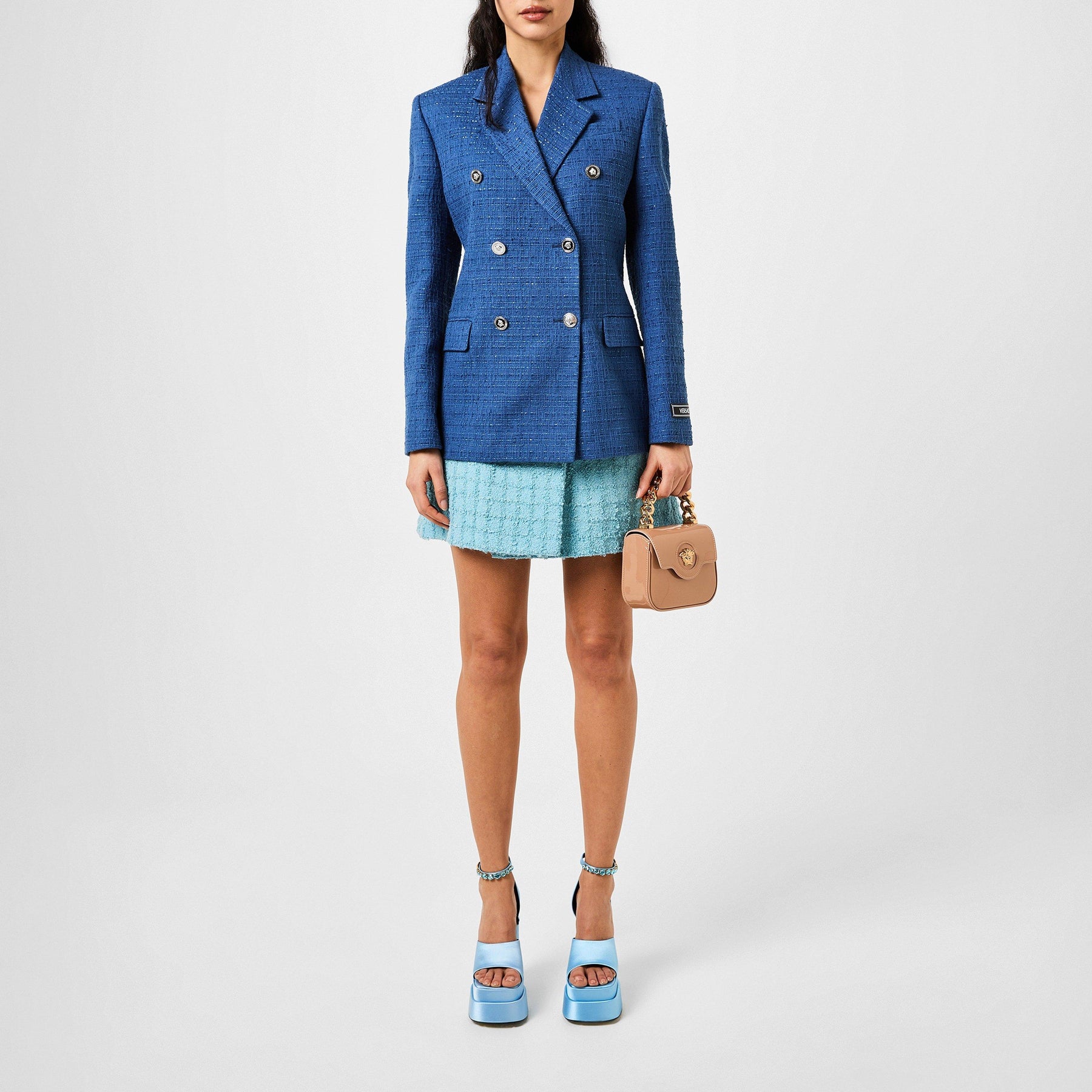 Bouclé Tweed Slim Blazer