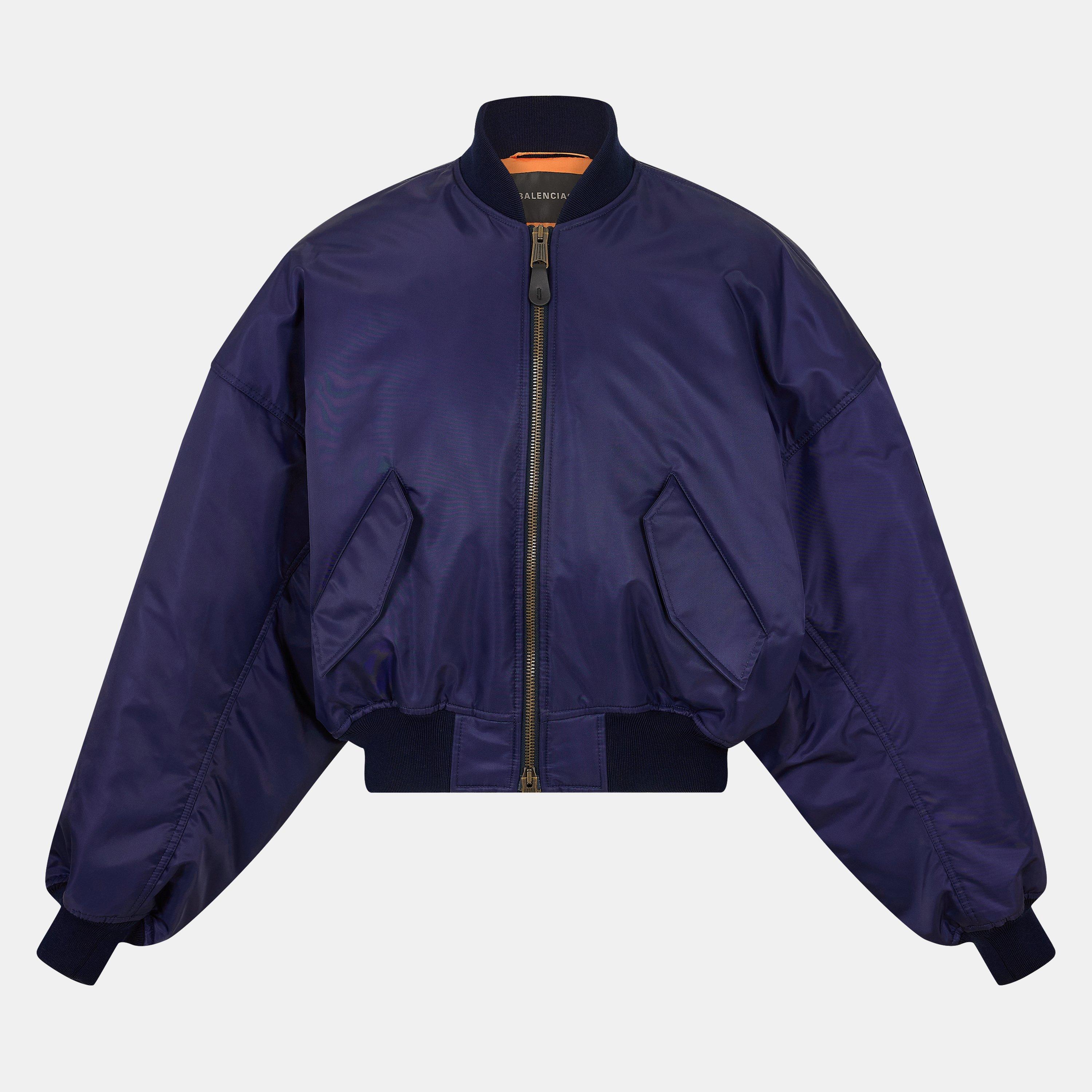 Round Bomber Long Sleeve Zip Parka