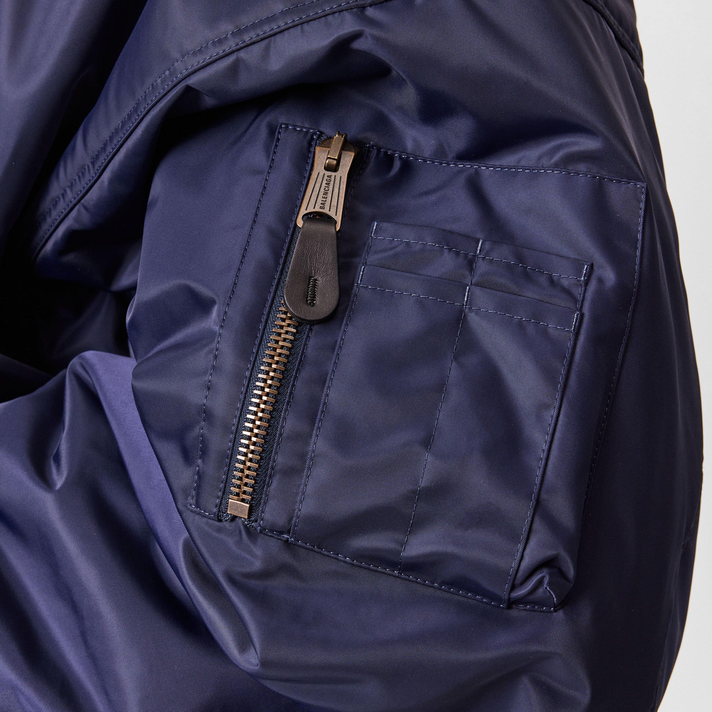 Round Bomber Long Sleeve Zip Parka