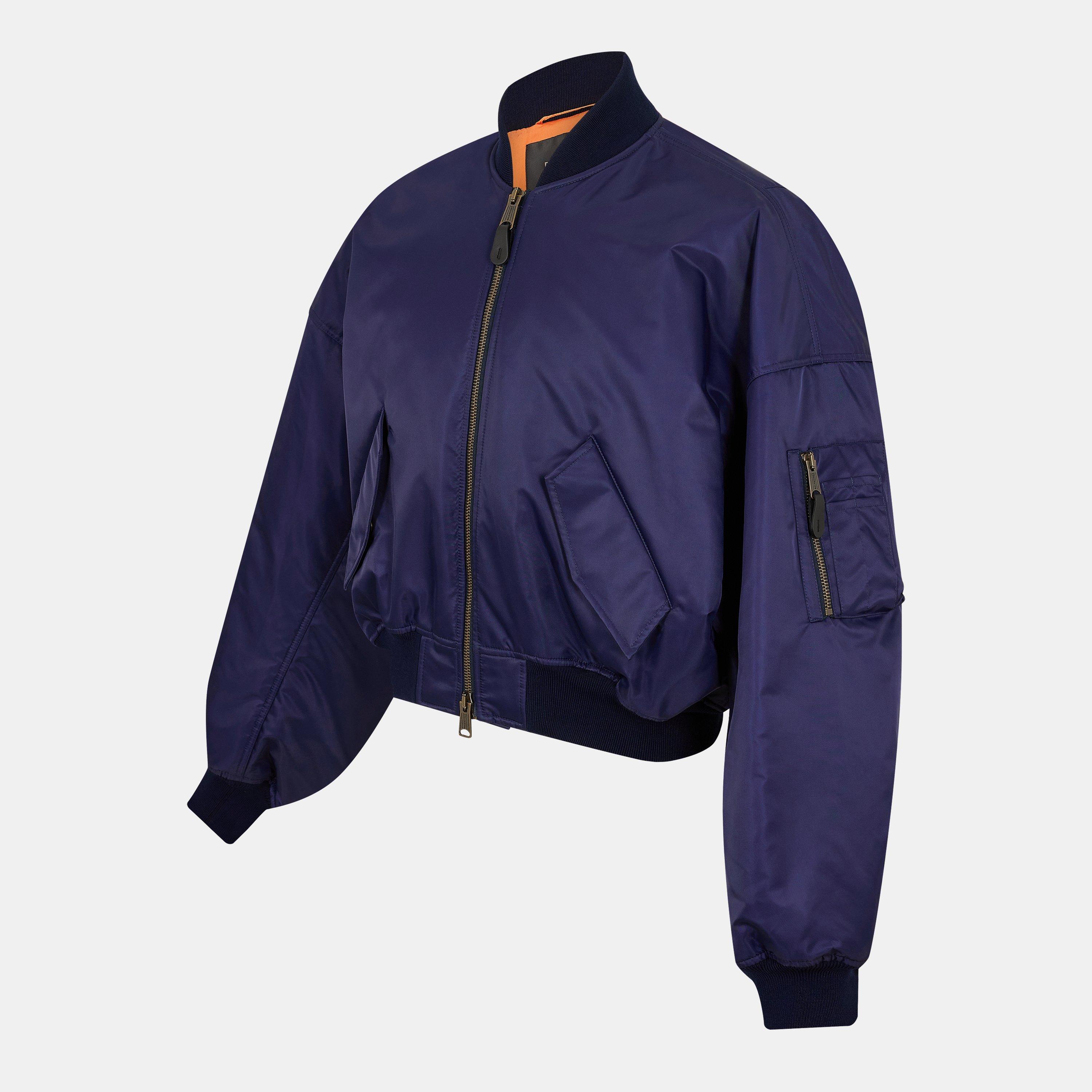 Round Bomber Long Sleeve Zip Parka
