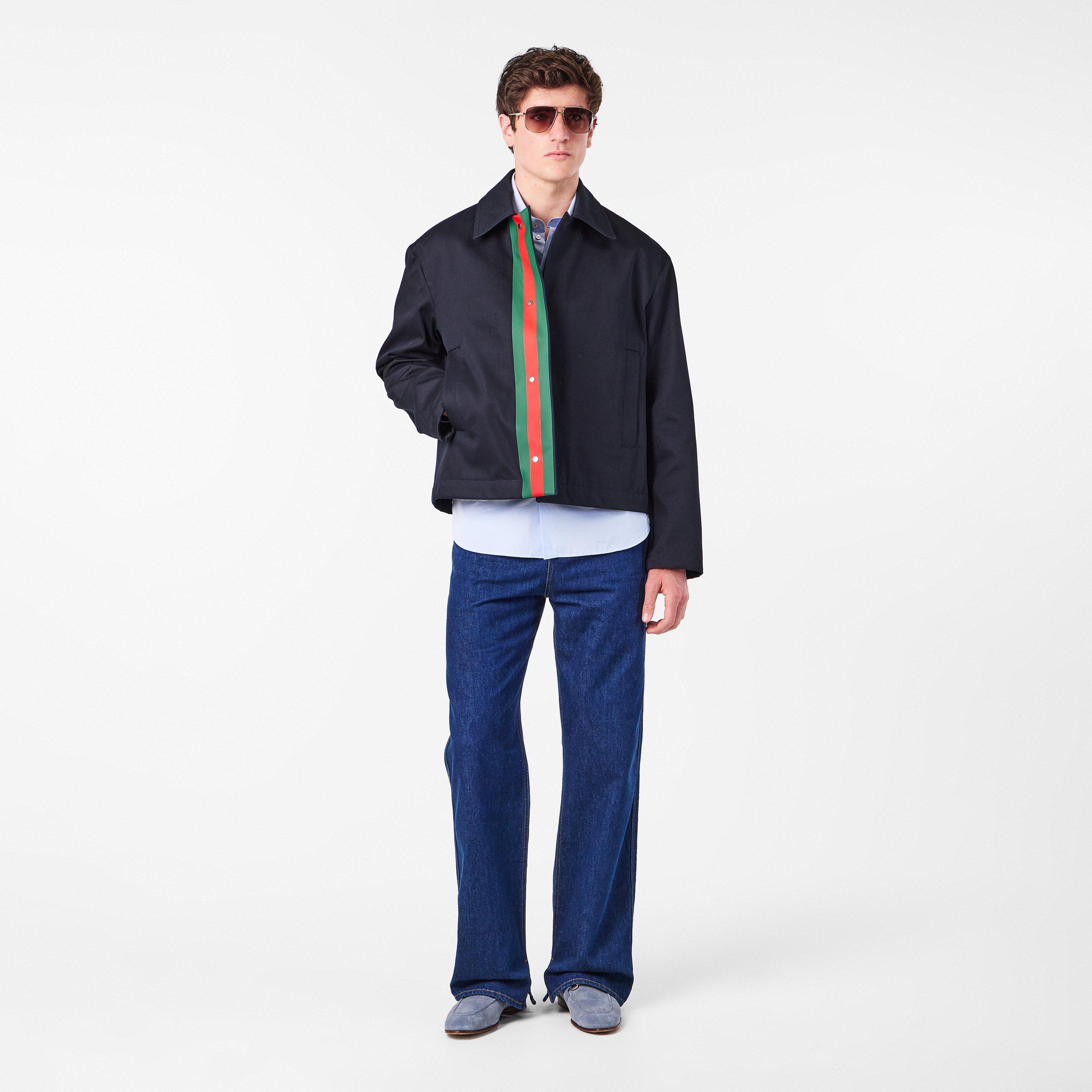 Embossed Cotton Gabardine Jacket