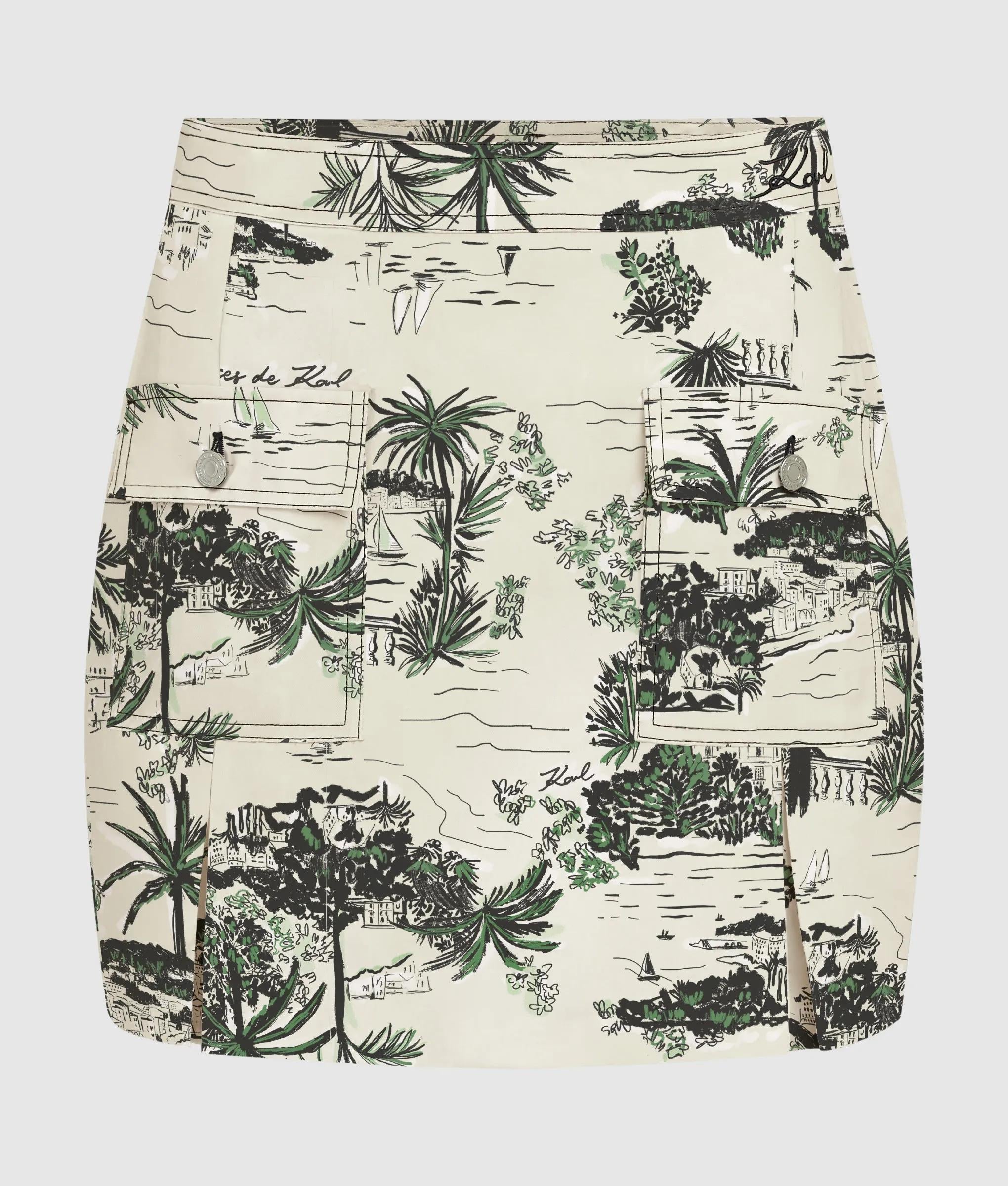 All-over-print mini skirt