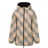 Reversible Check Nylon Puffer Jacket