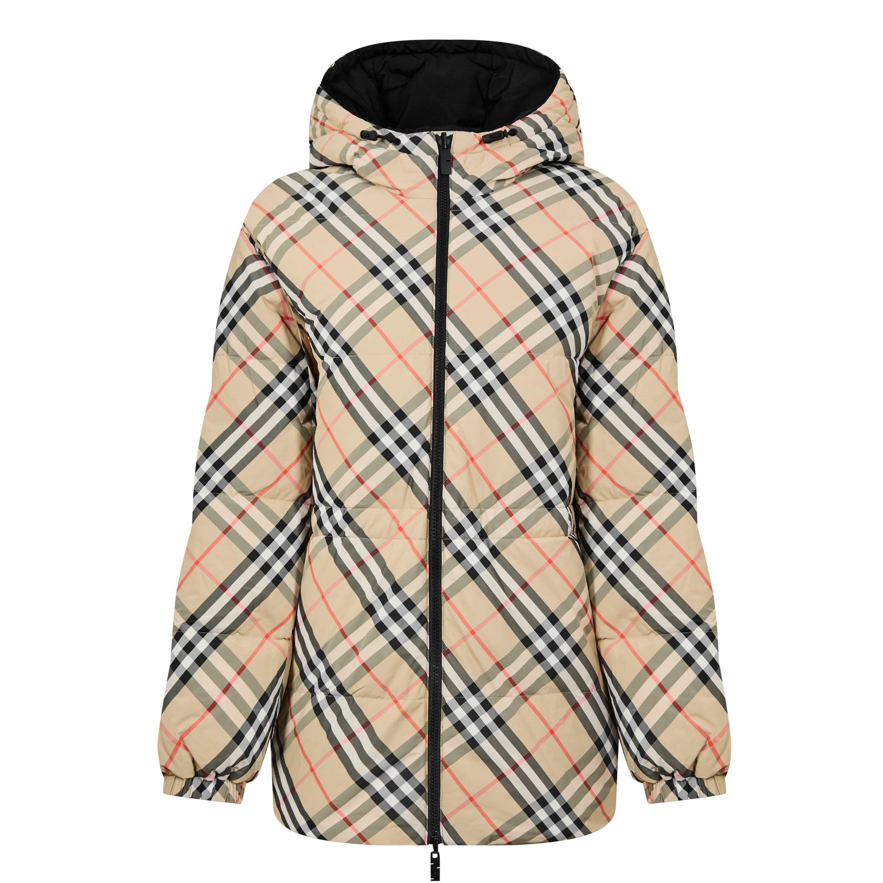 Reversible Check Nylon Puffer Jacket