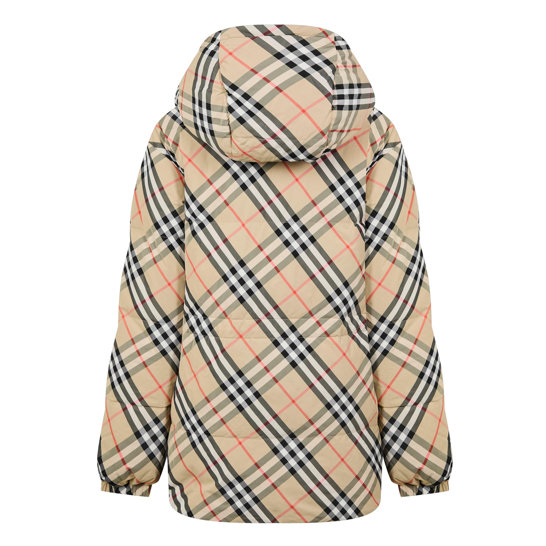 Reversible Check Nylon Puffer Jacket