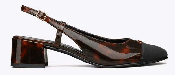 Tory Burch CAP-TOE SLINGBACK PUMP - Shoe size(US Sizing): 5 Heels | Shop From The Mirage