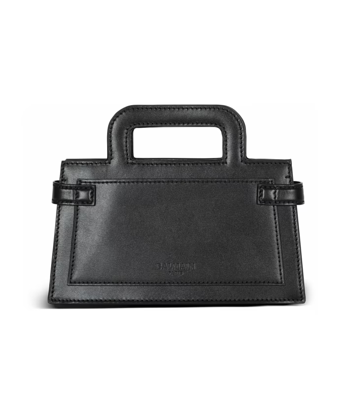 B-Buzz Small Top Handle monogrammed canvas and leather bag