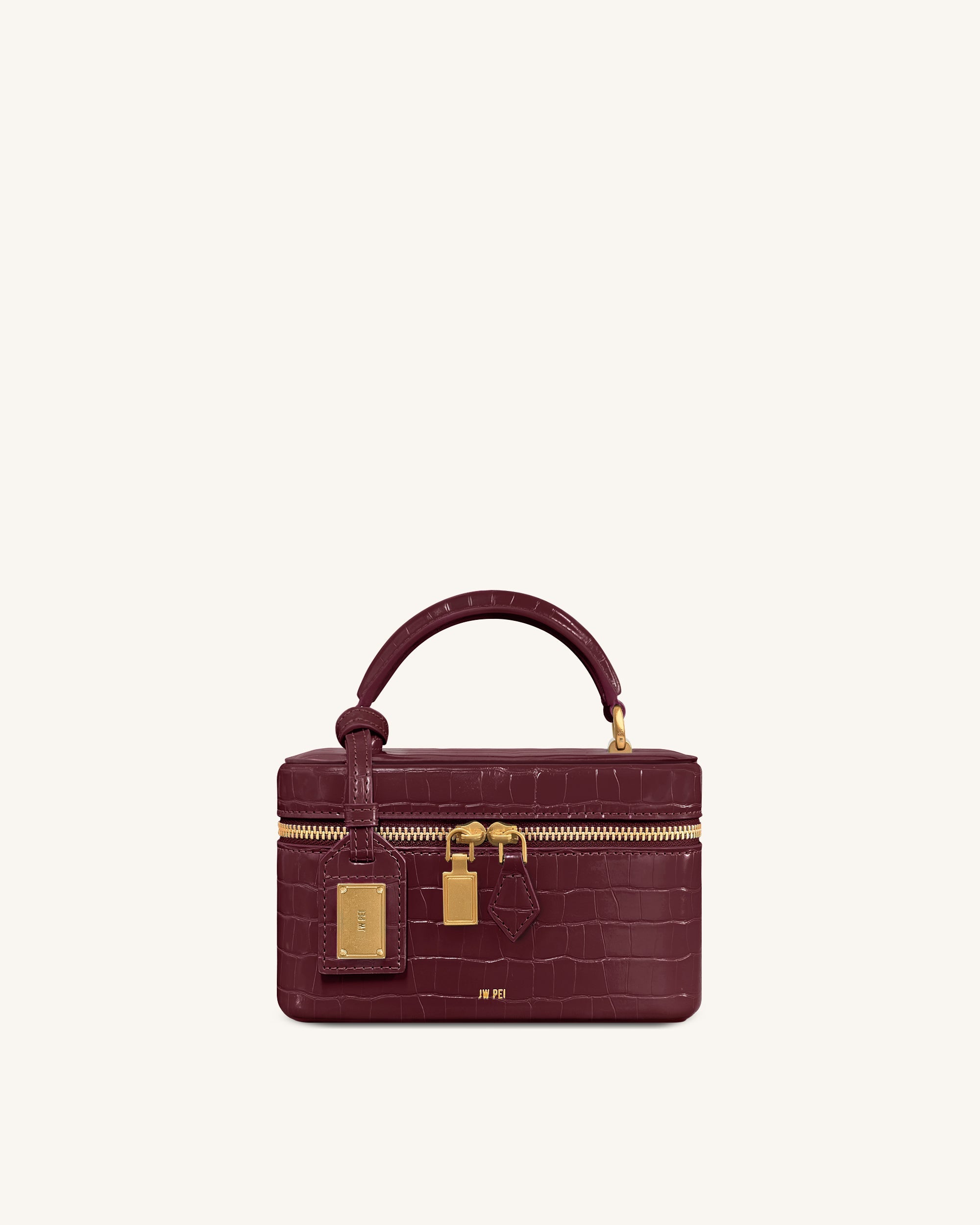 Cleo Box Shape Top Handle Bag - Off-white