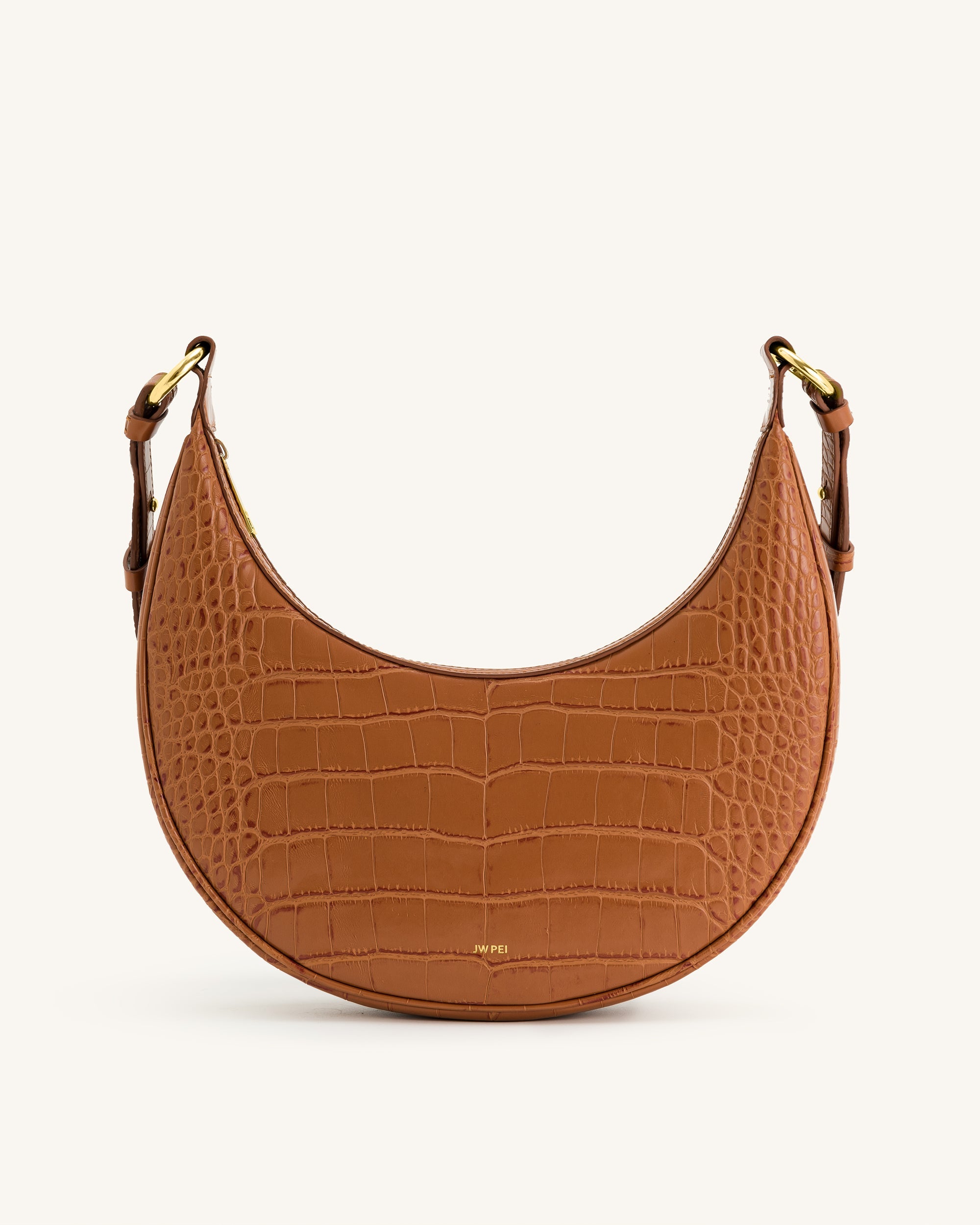 Carly Saddle Bag - Black Croc