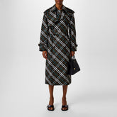 Long Check Trench Coat