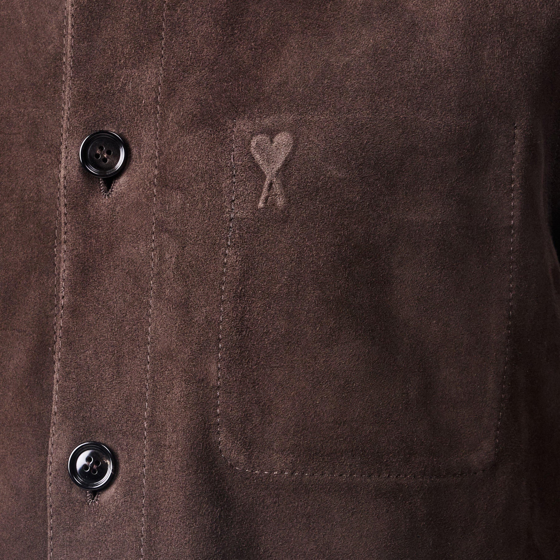 Leather Buttoned Overshirt