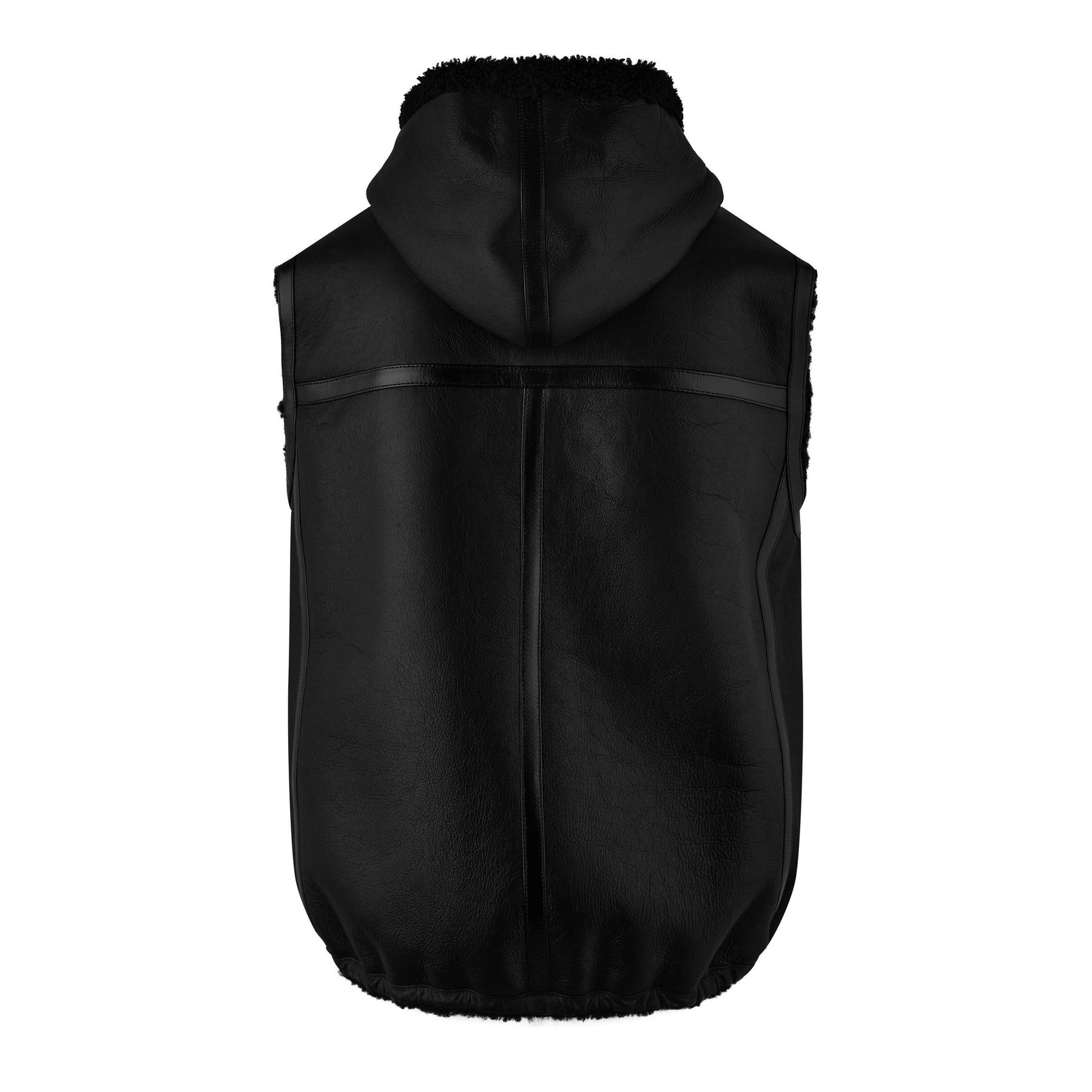 Women's Reversible Suede And Shearling Logo Gilet