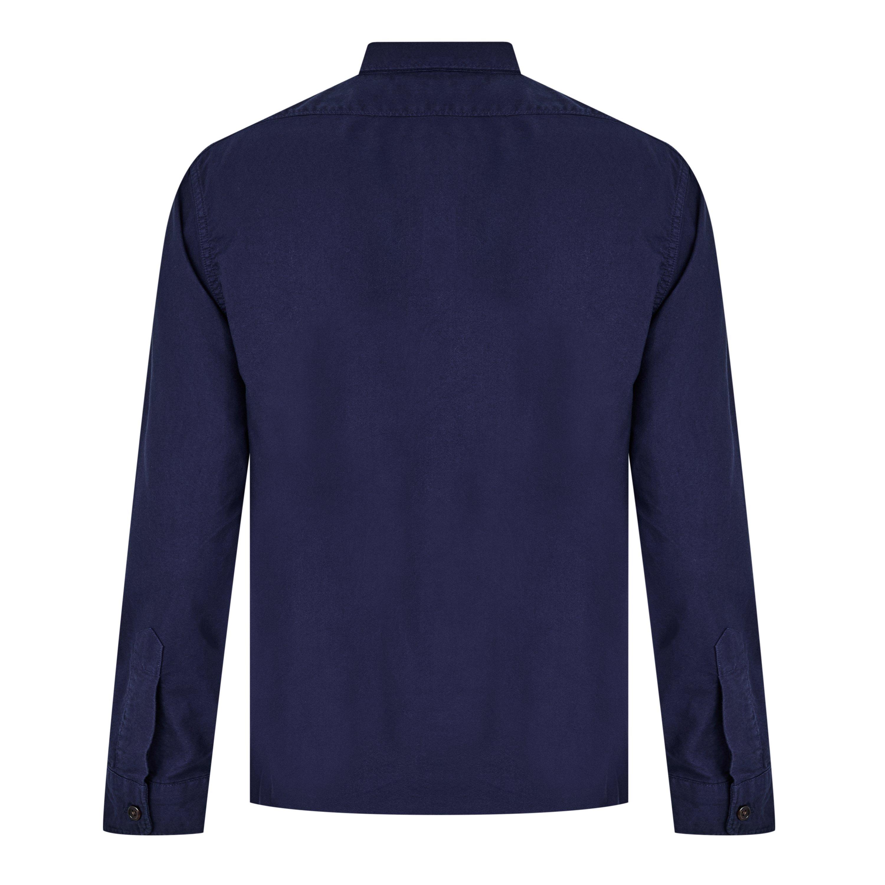 Garment Dye Cotton Long Sleeve Full Zip Overshirt