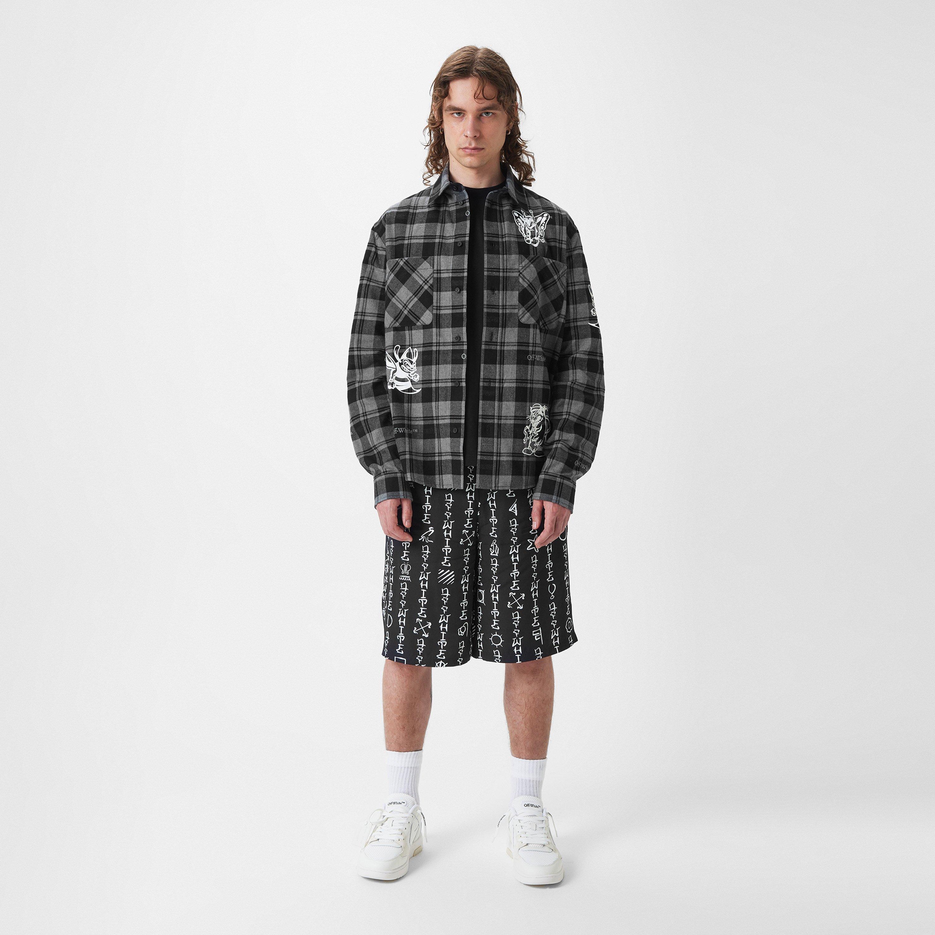 Character Check Cotton Long Sleeve Flannel Overshirt