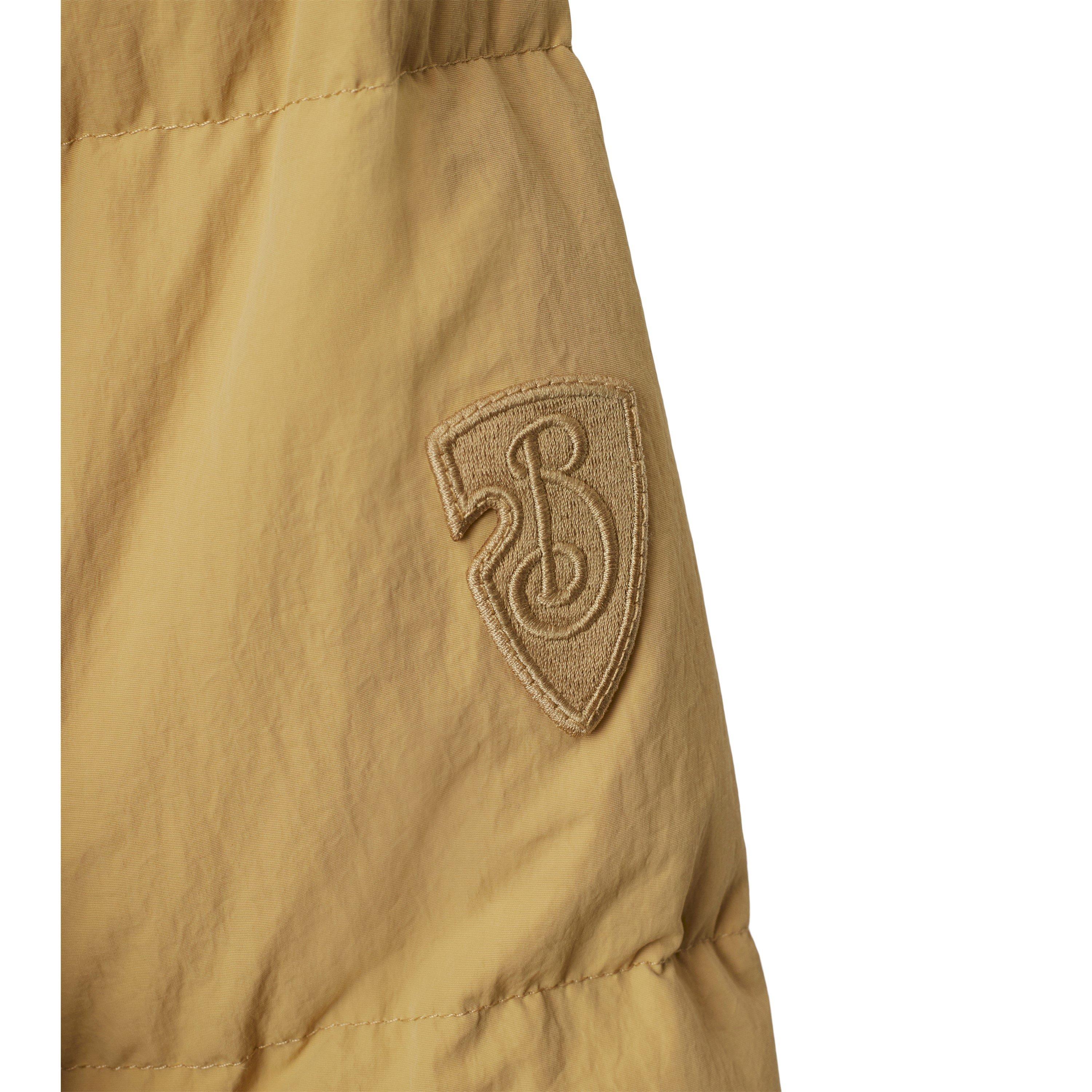 Water-Repellent Detachable Hood Faux-Fur Trim Short Puffer Jacket