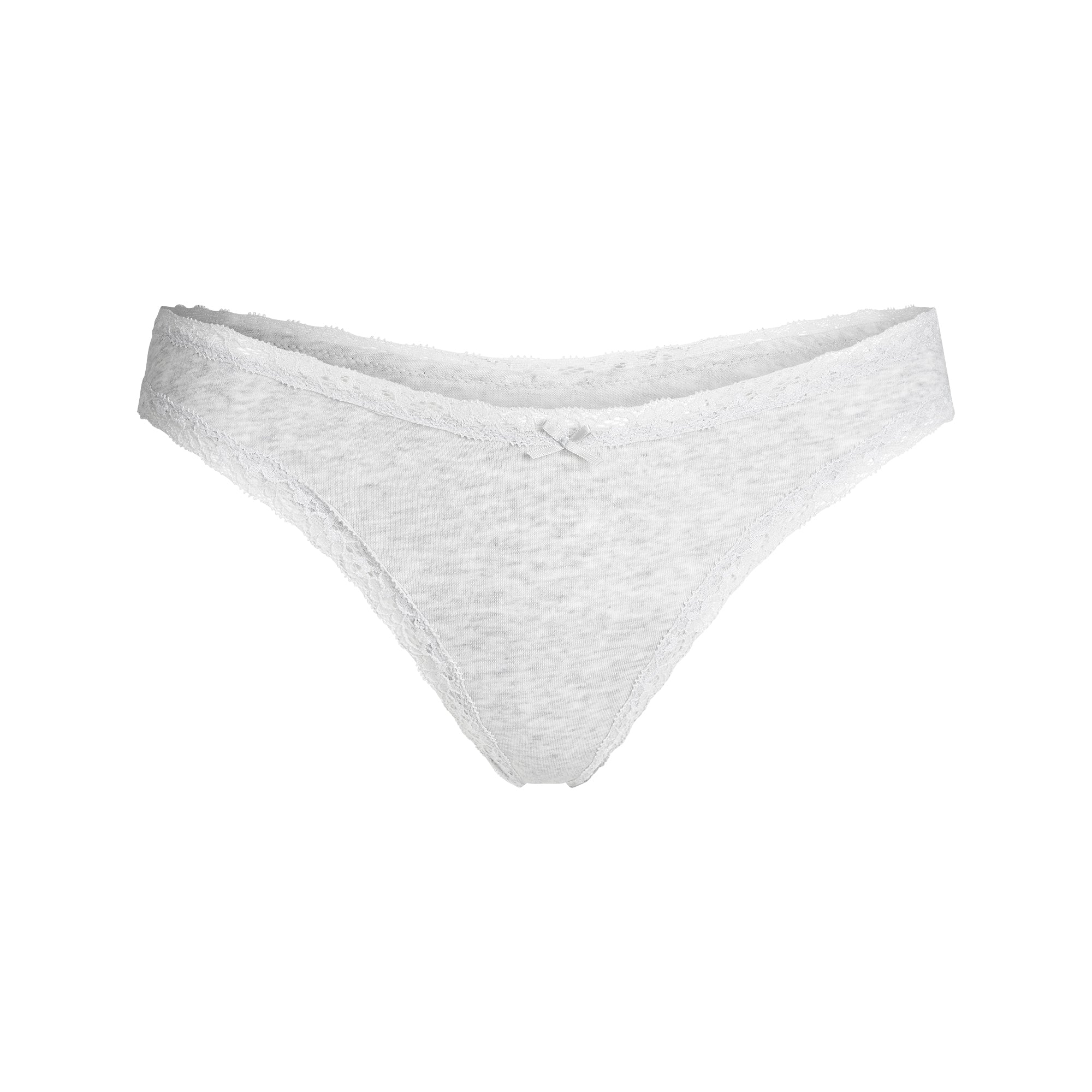 Lightweight Cotton Lace Thong