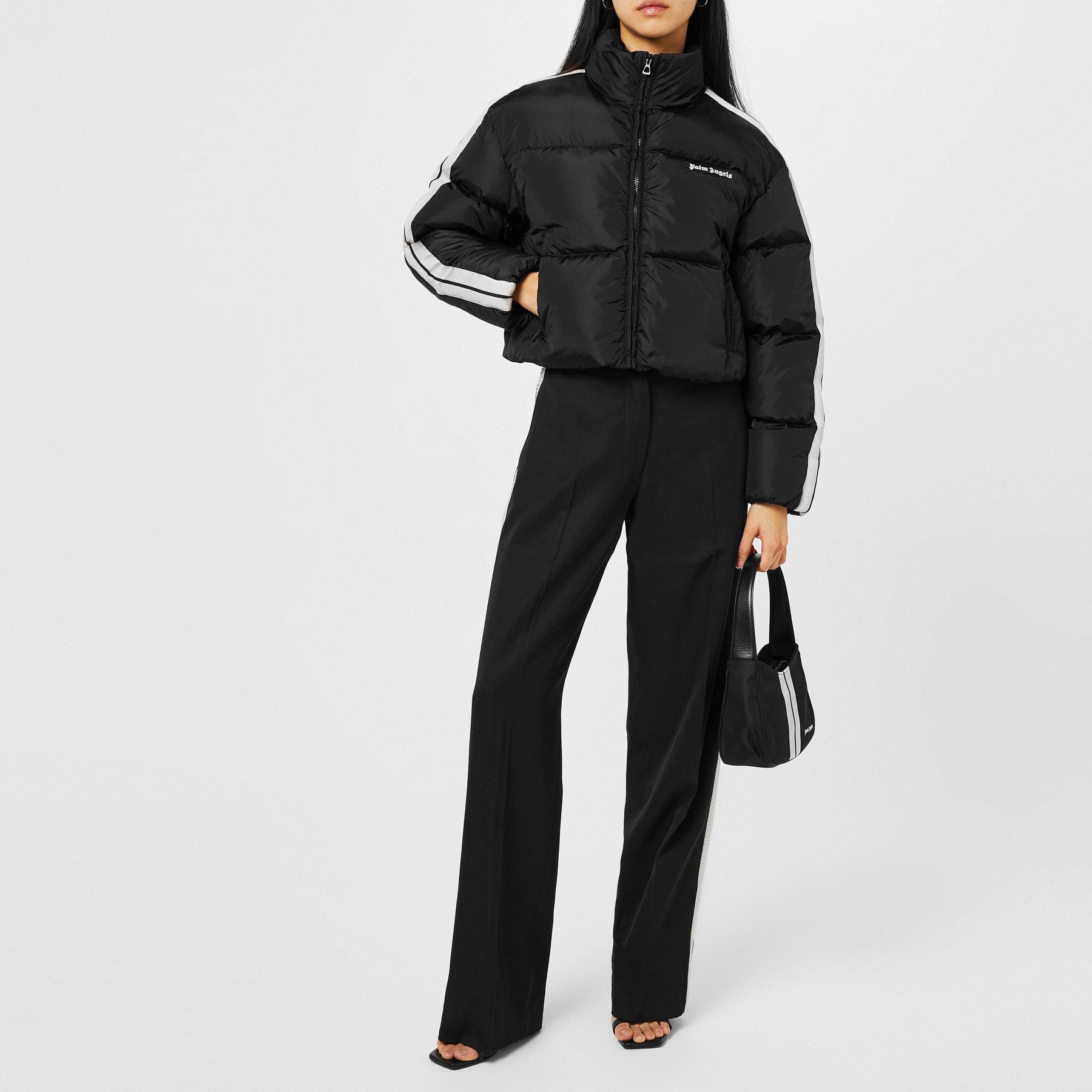 Cropped Track Padded Jacket