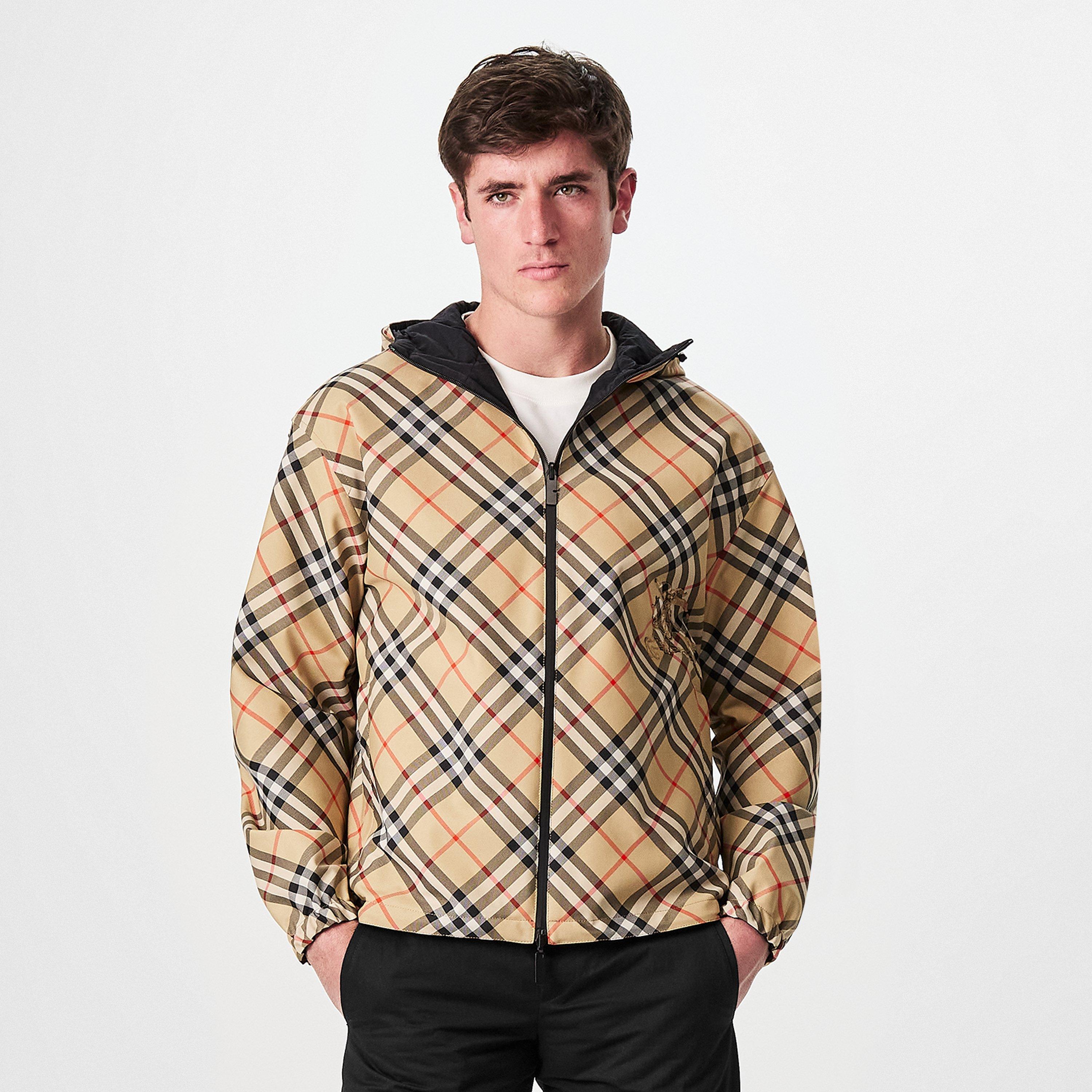 Vintage Check-Pattern Reversible Jacket