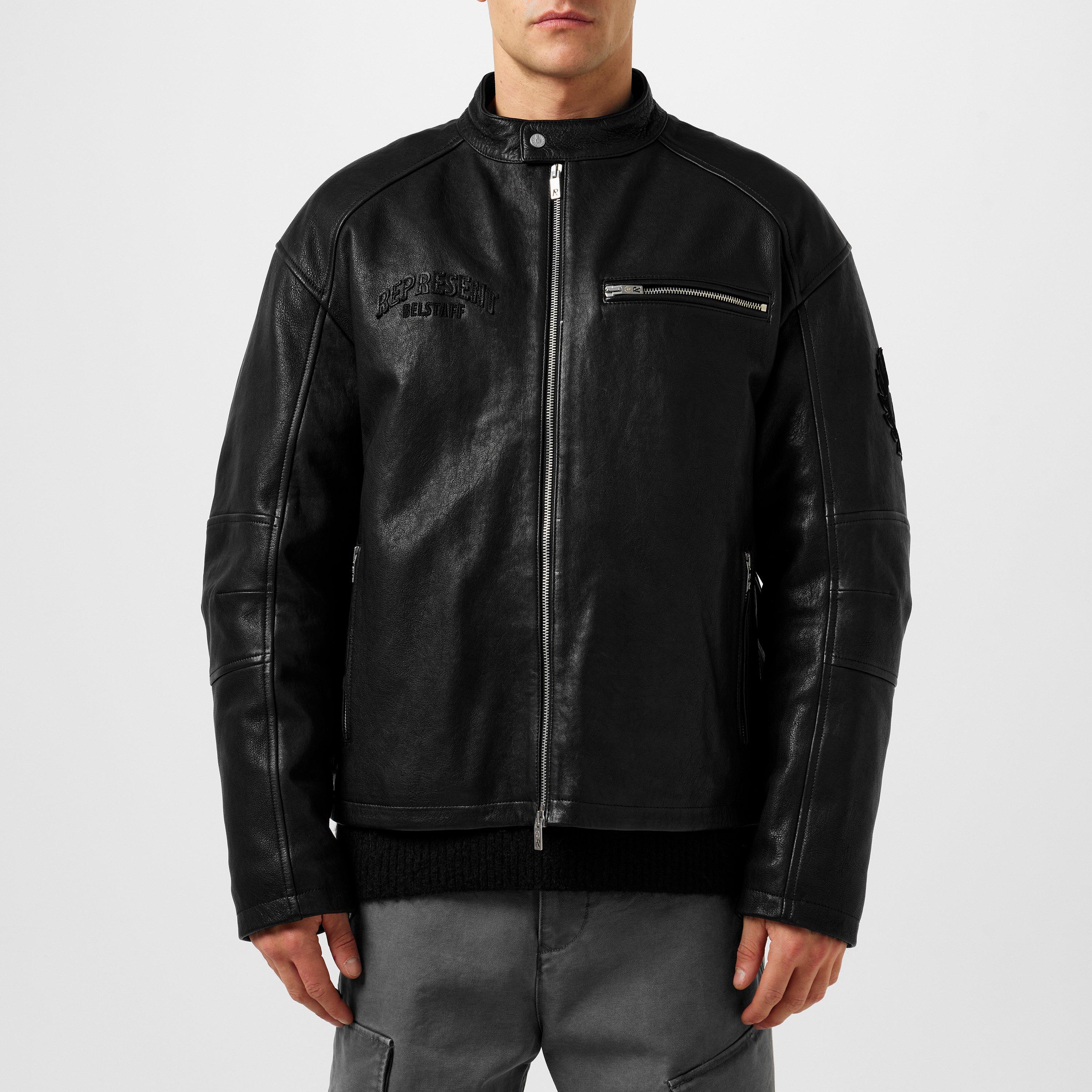 X Belstaff Leather Race Jacket