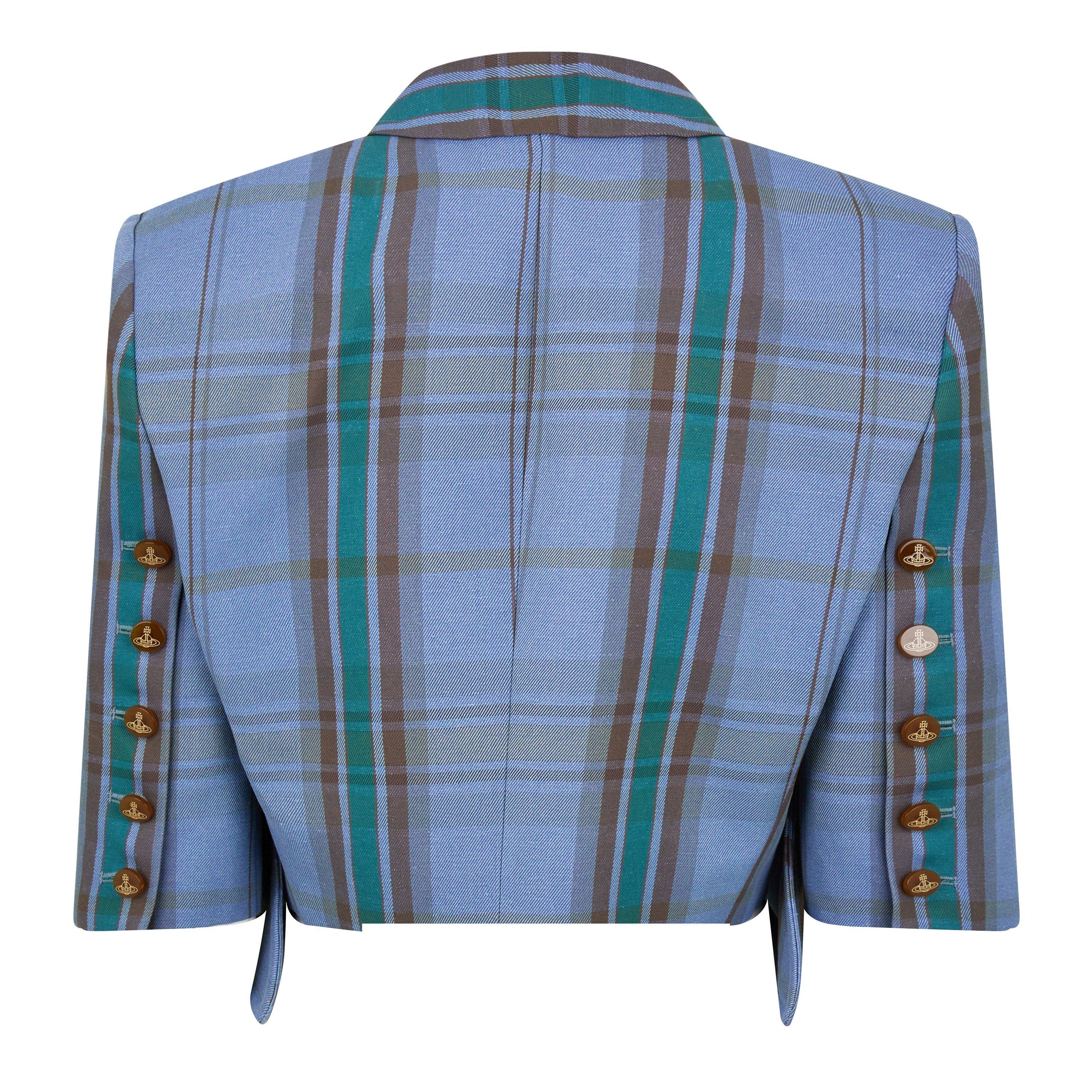 Tartan Cropped Blazer