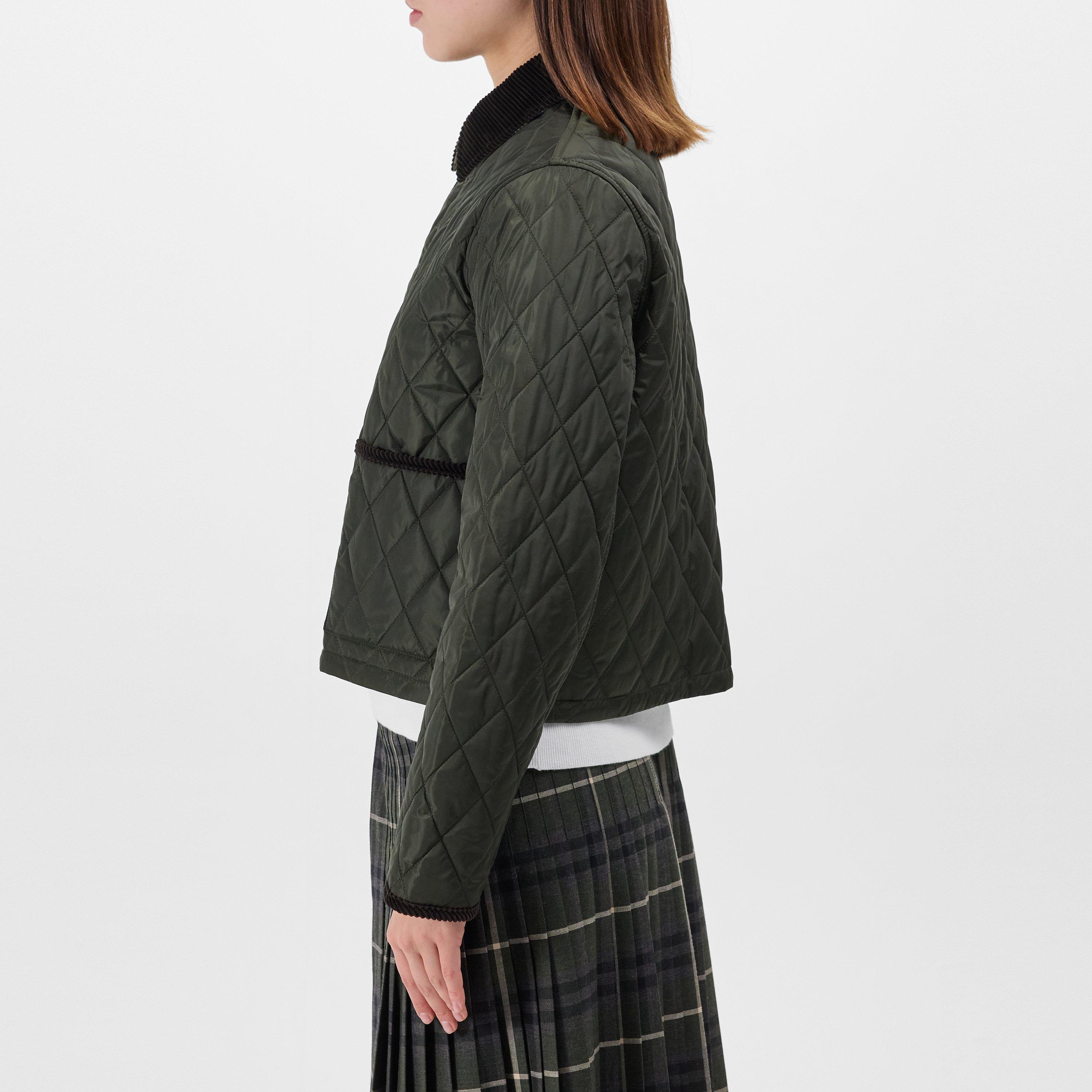 Cropped Diamond Quilted Jacket