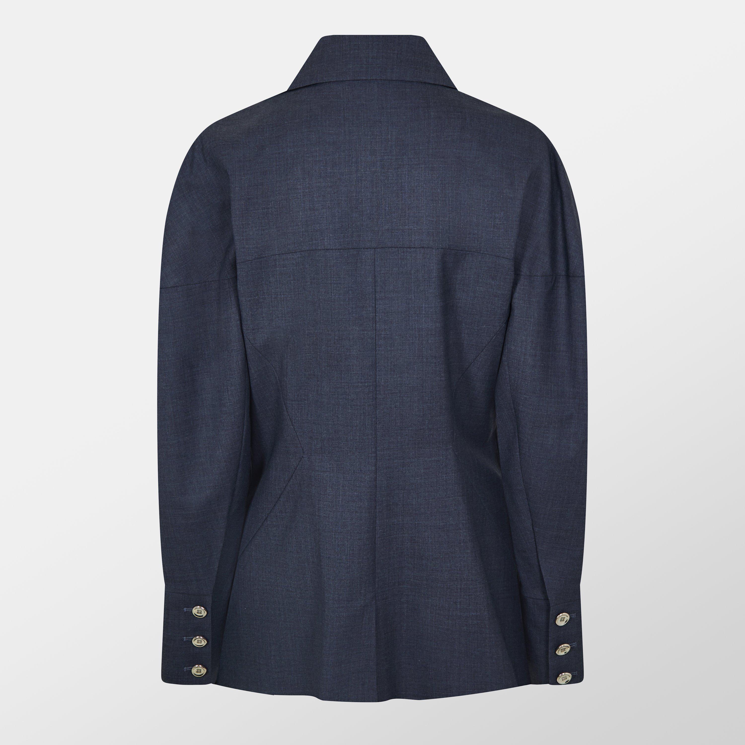 Wool Long Sleeve Slim Fit Blazer