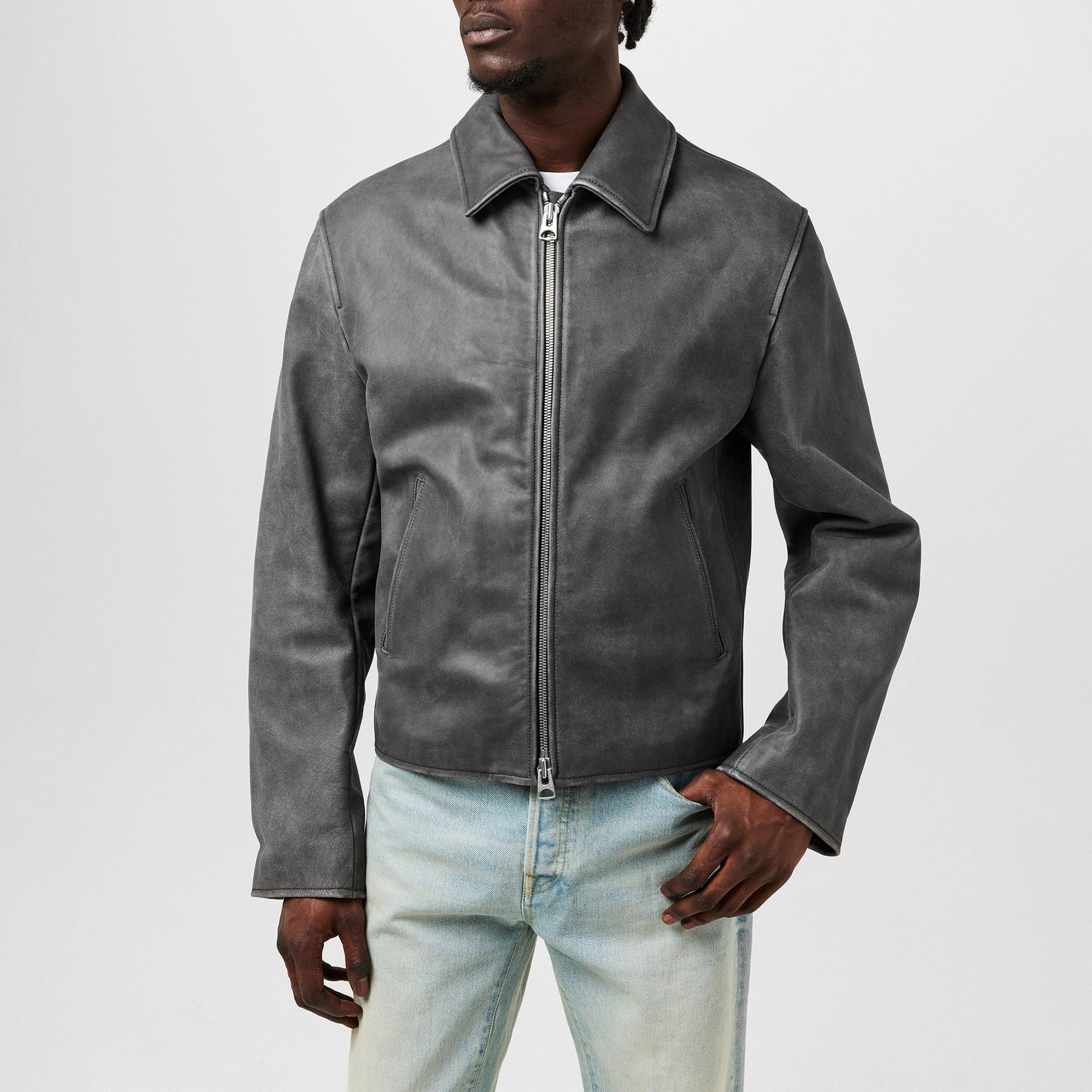 Washed Leather Jacket