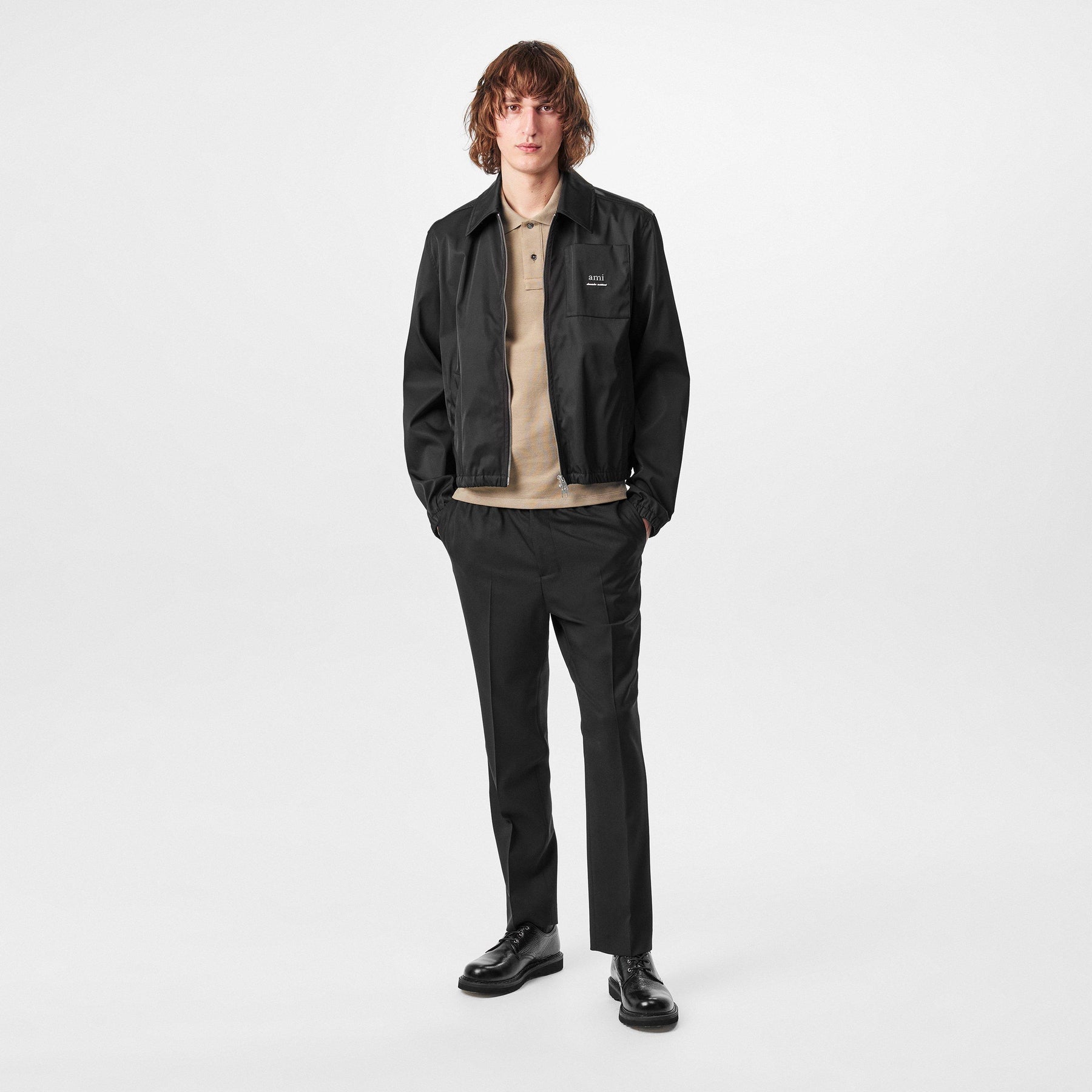 Ami Text Zip Jacket