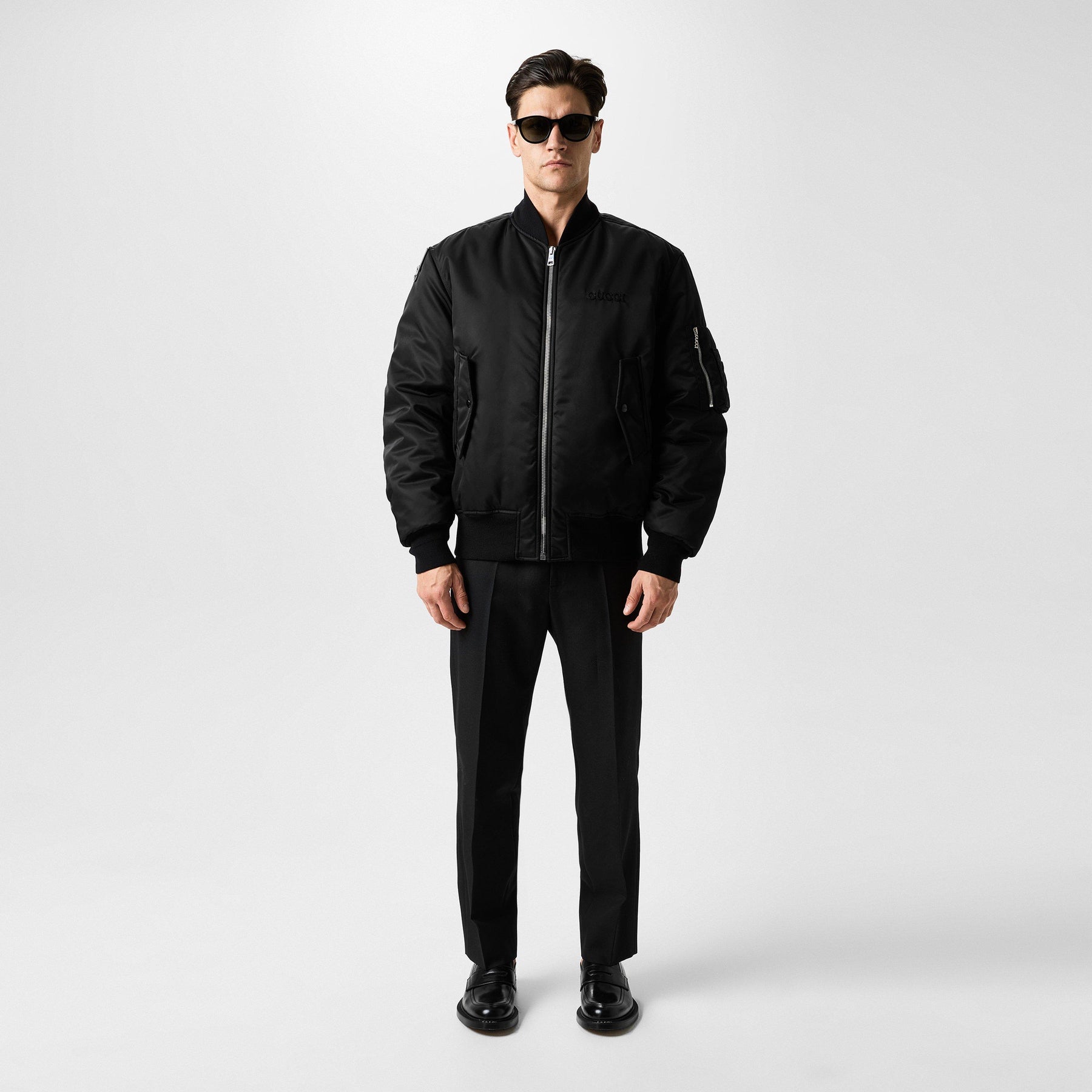 Nylon Twill Bomber Jacket