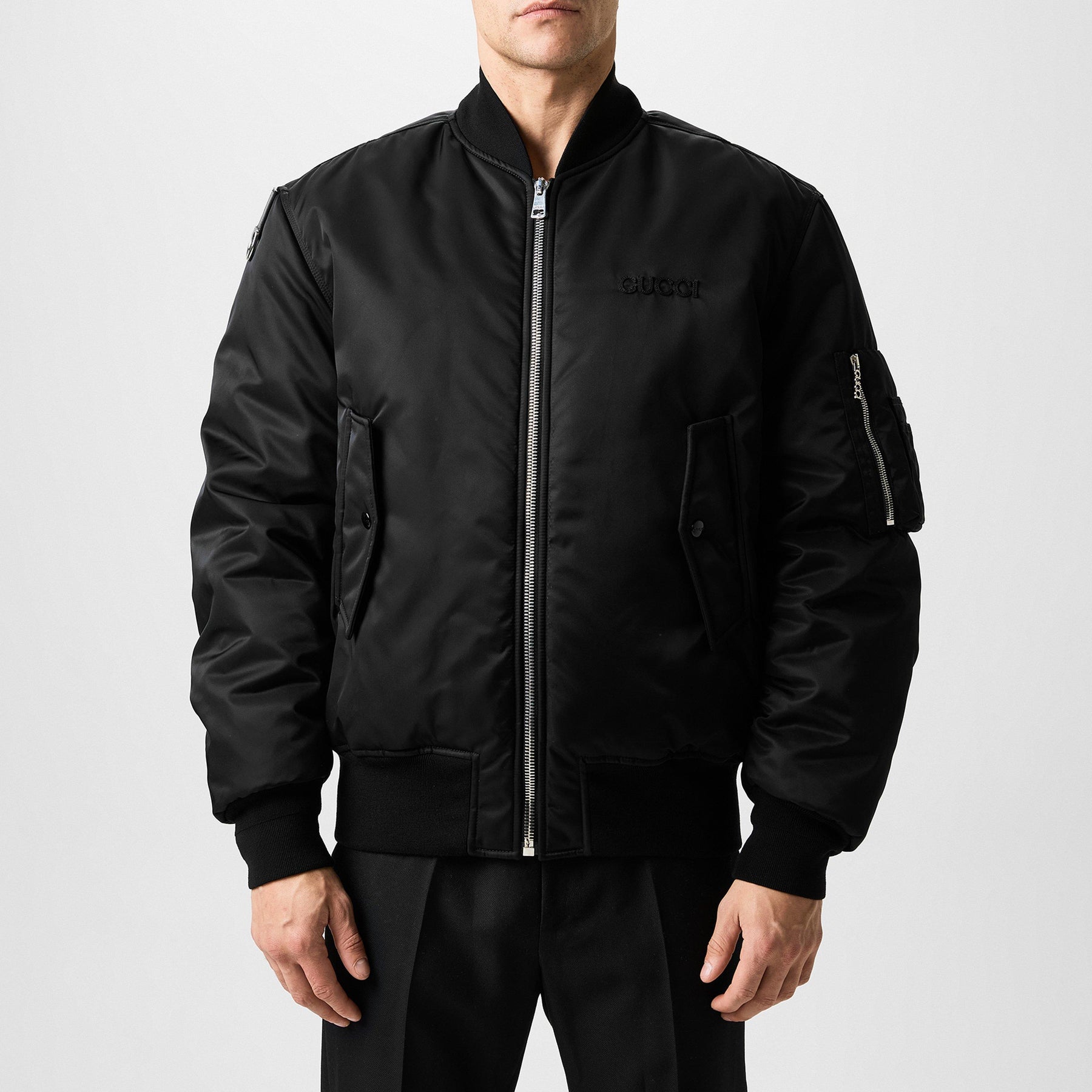 Nylon Twill Bomber Jacket
