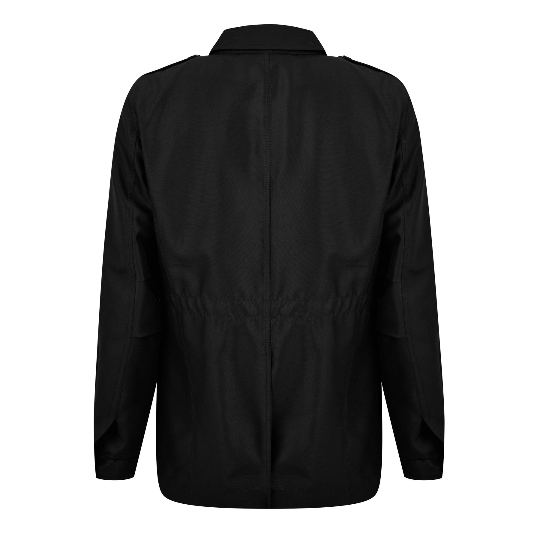 Wool Silk Faille Safari Jacket