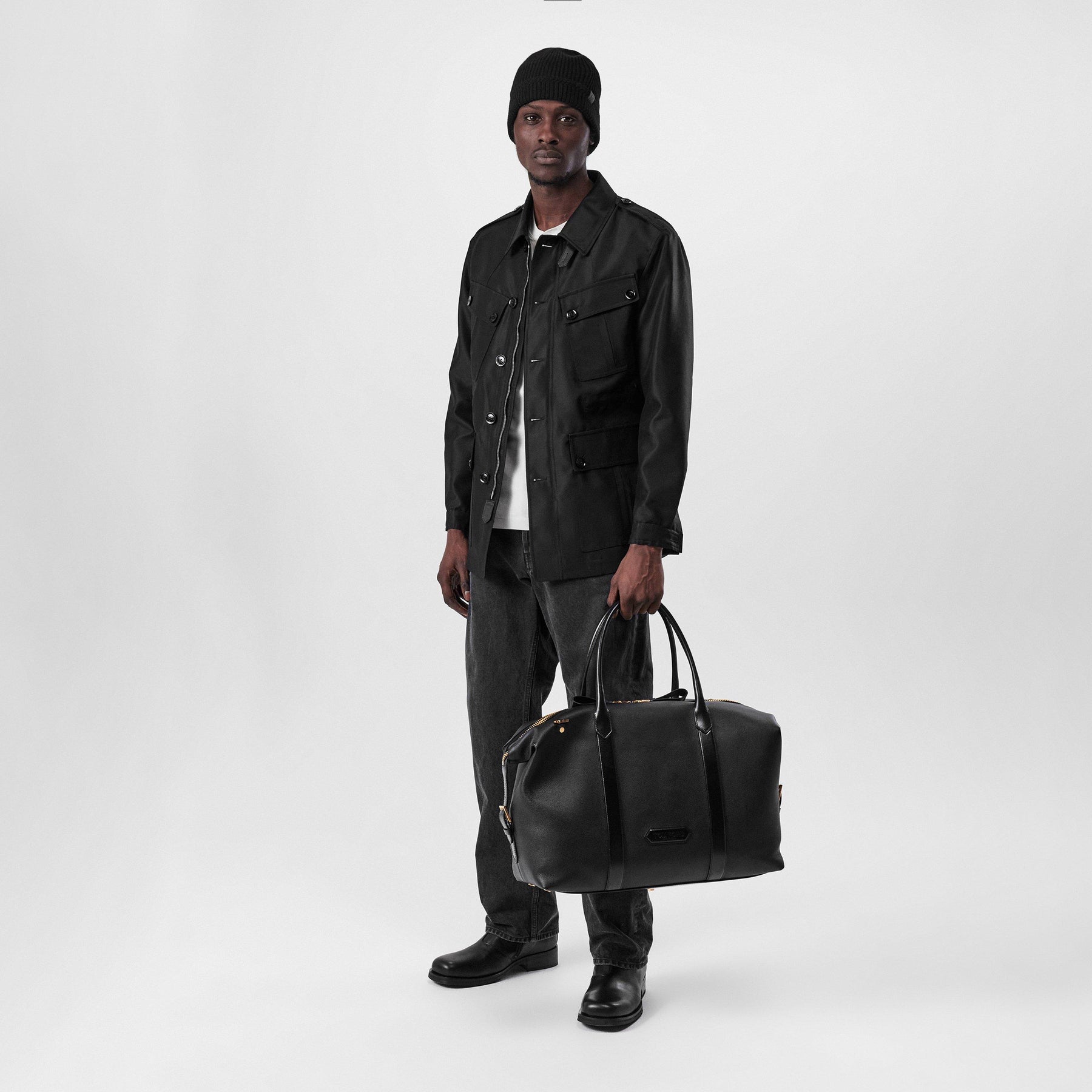 Wool Silk Faille Safari Jacket