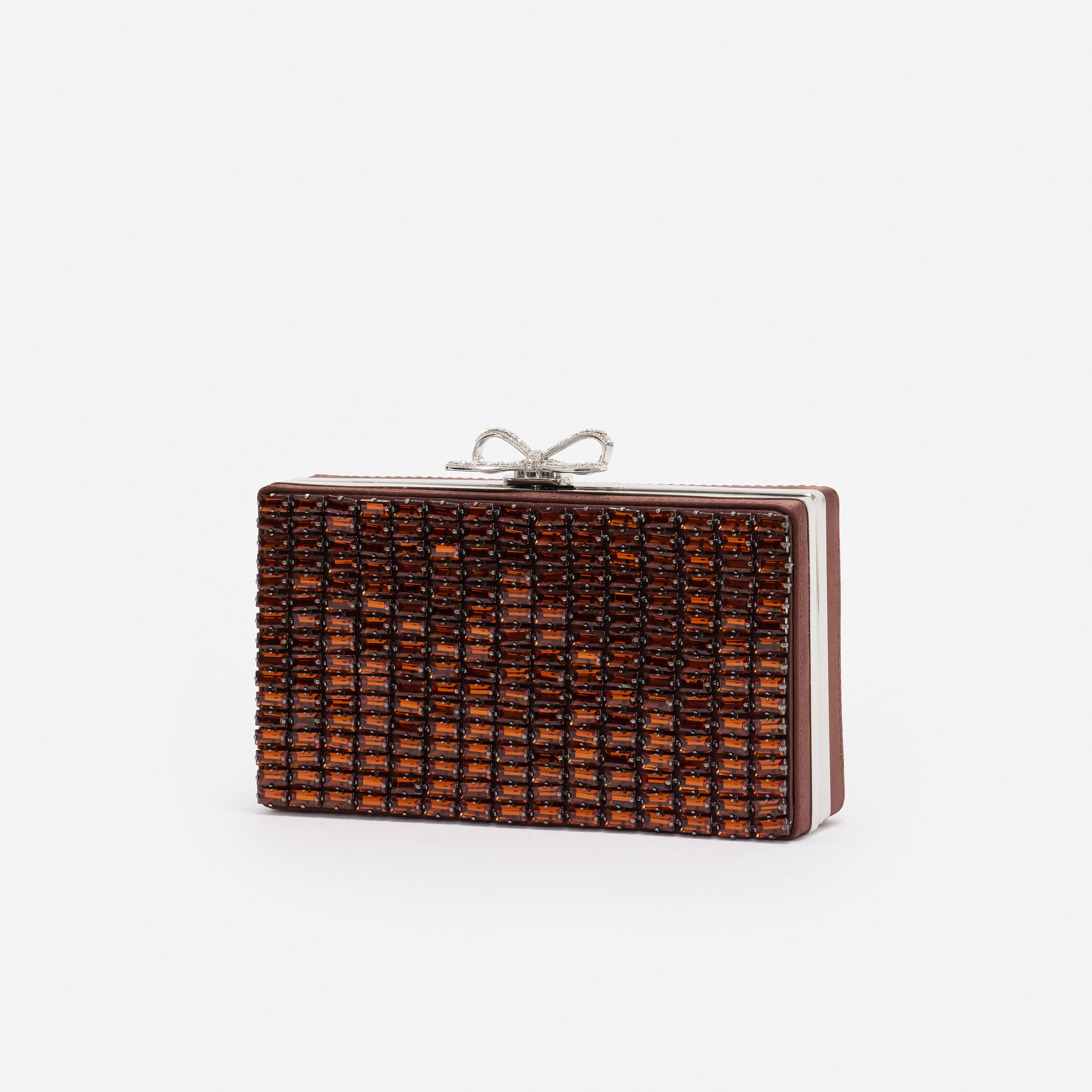 Brown Chainmail Clutch Bag