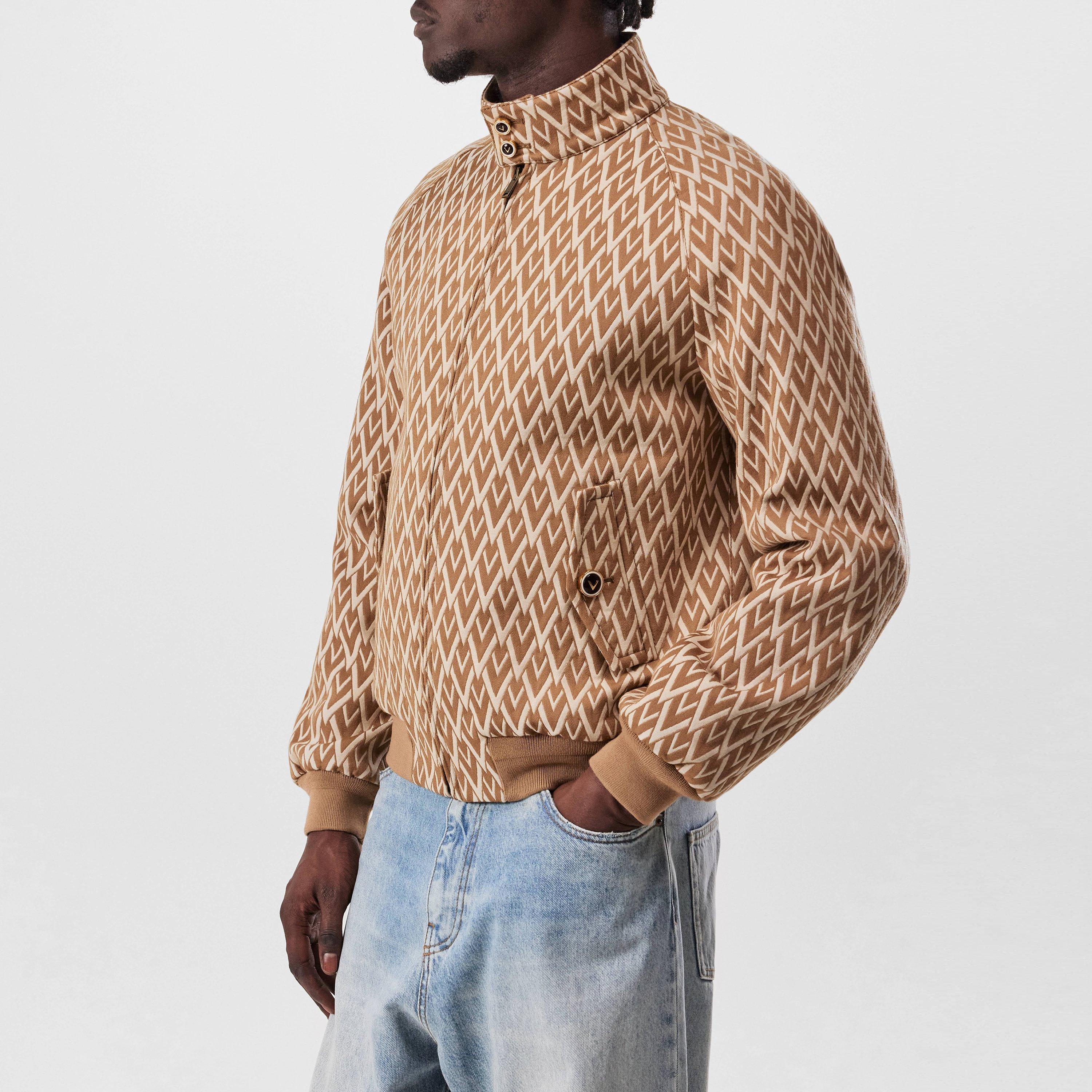 All Over Logo Wool Zip Jacket