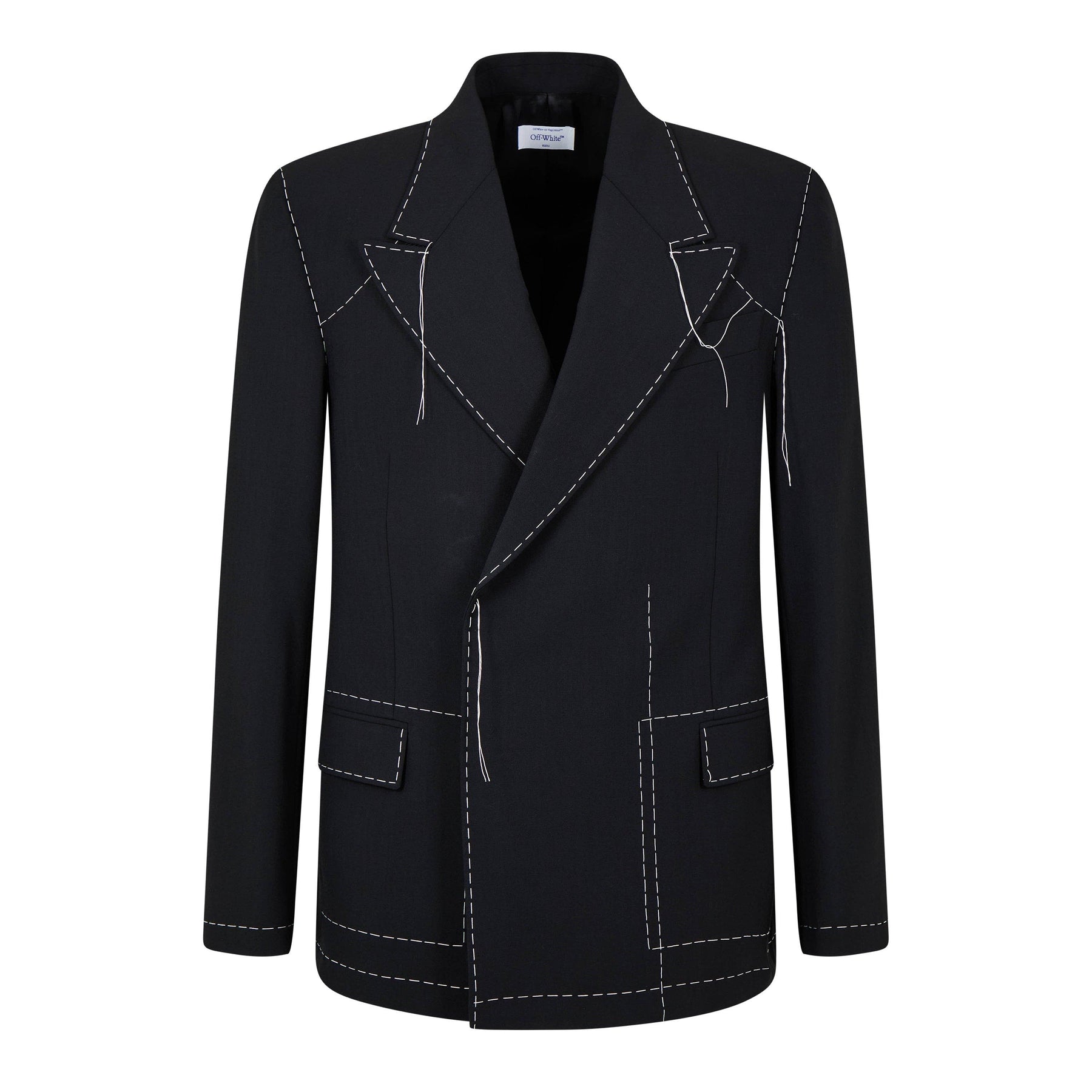 Runway Body Stitch Double-Breasted Jacket