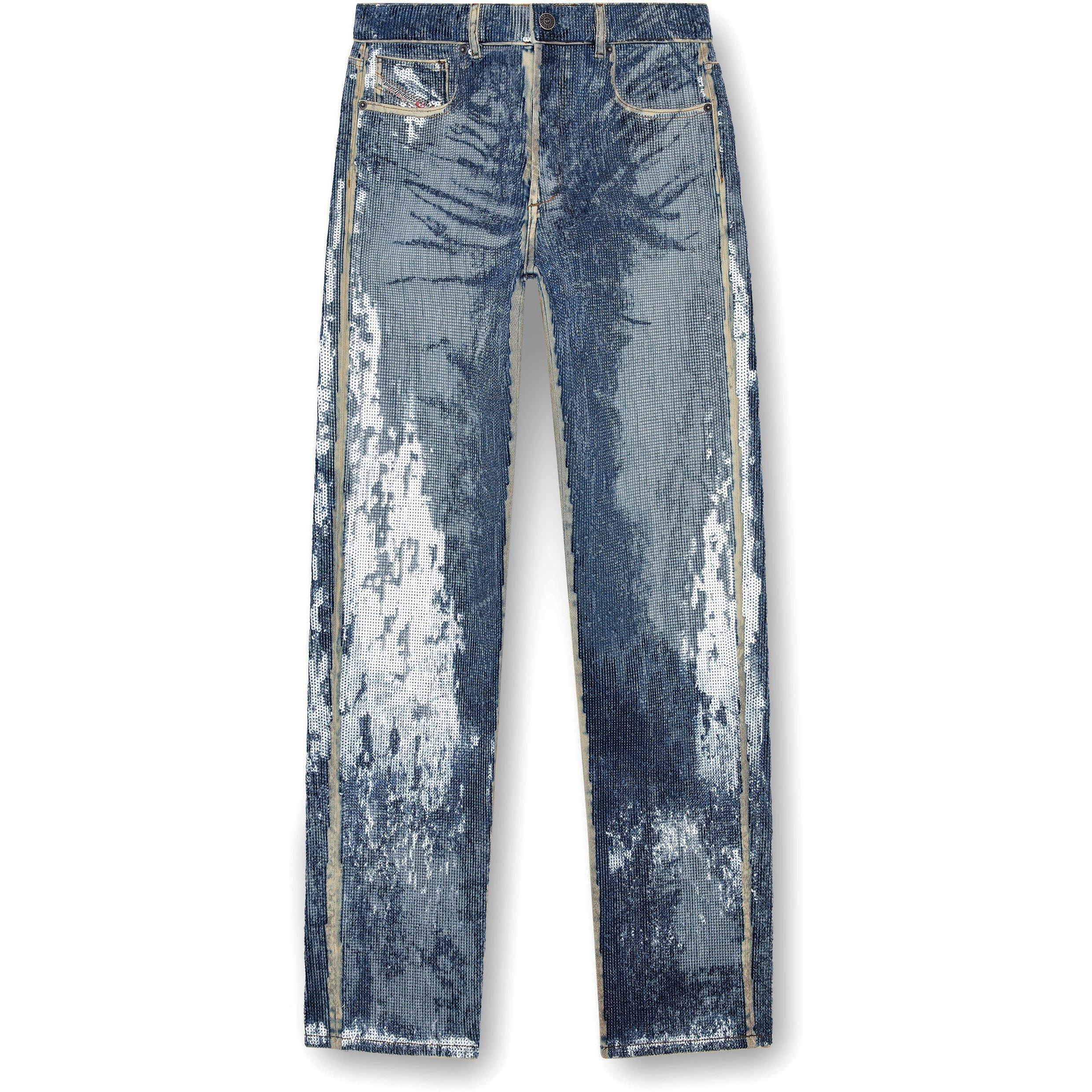 Sequin Wide Leg Jeans