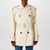 Short Gabardine Trench Coat