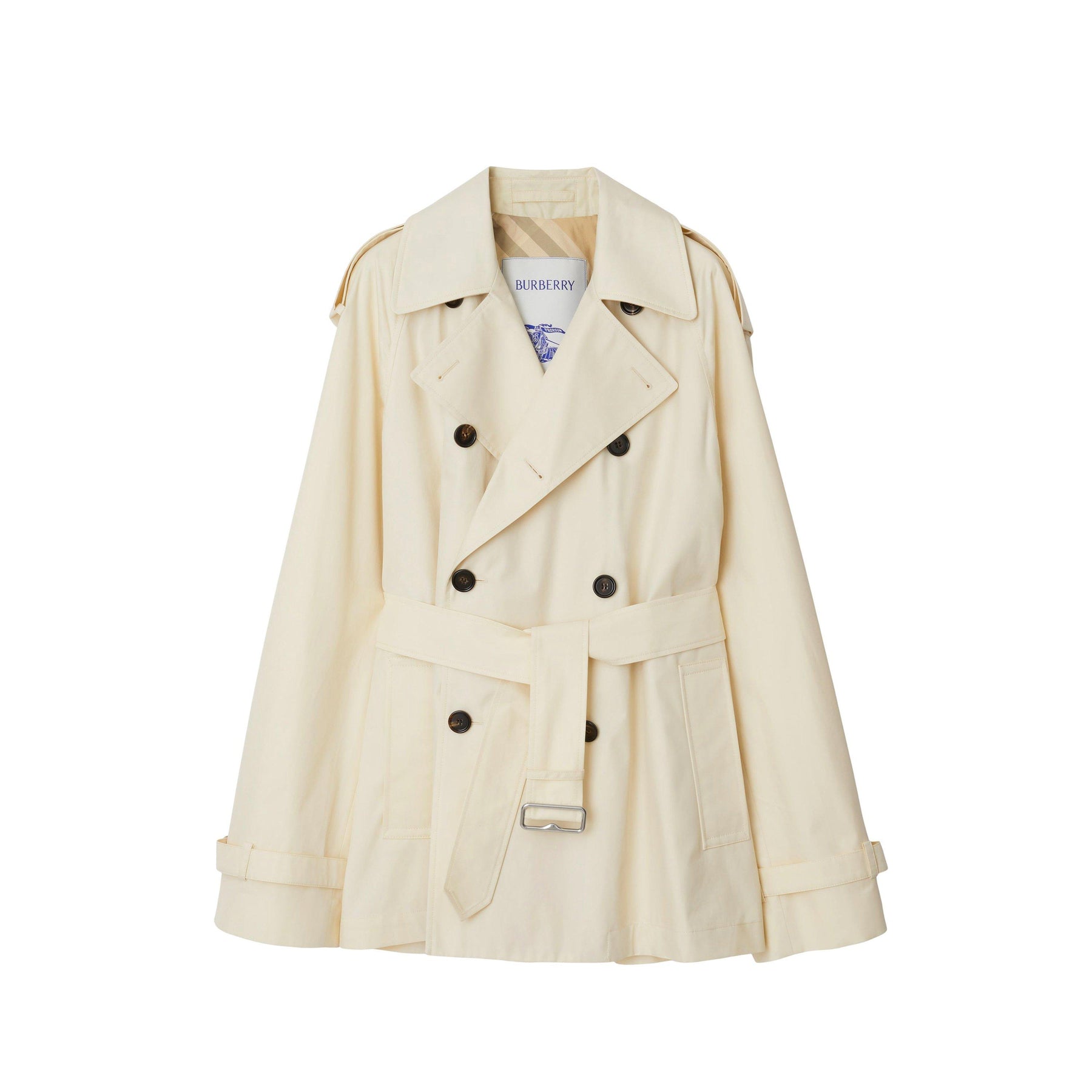 Short Gabardine Trench Coat