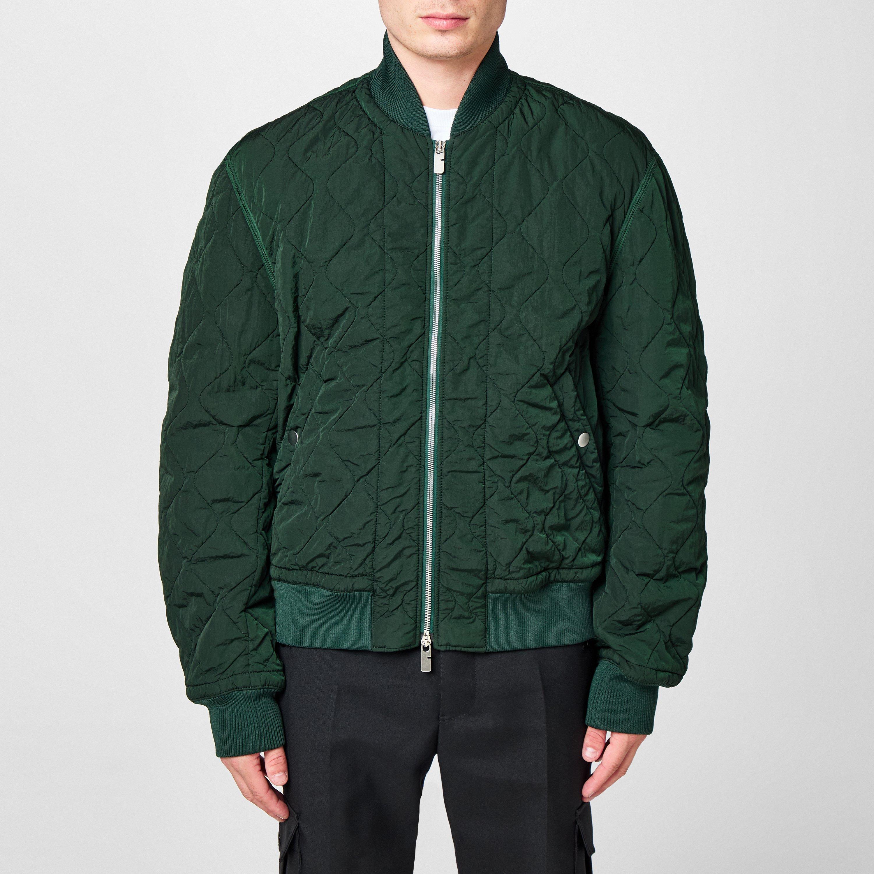 Quilted Nylon Bomber Jacket