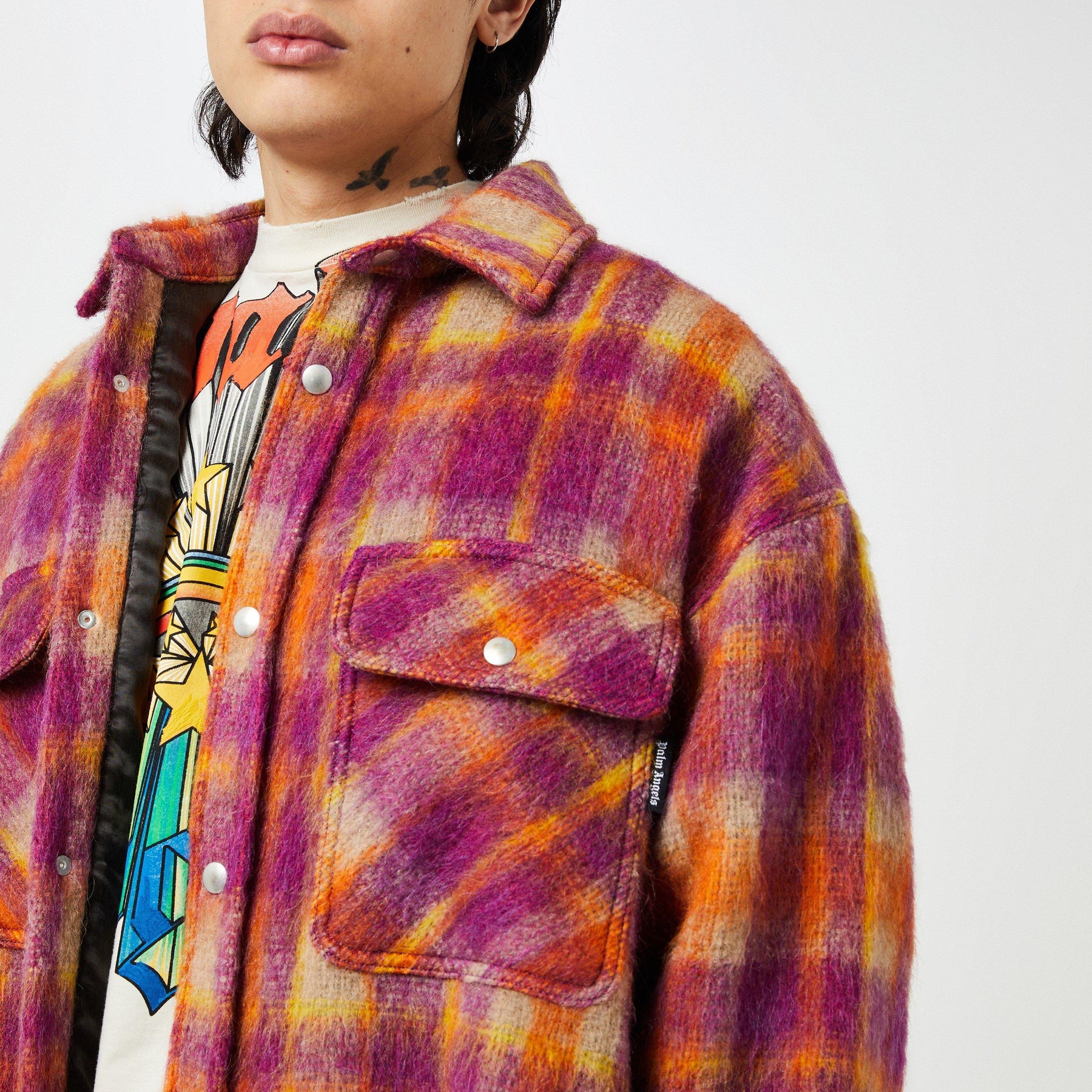 Brushed Wool Check Overshirt