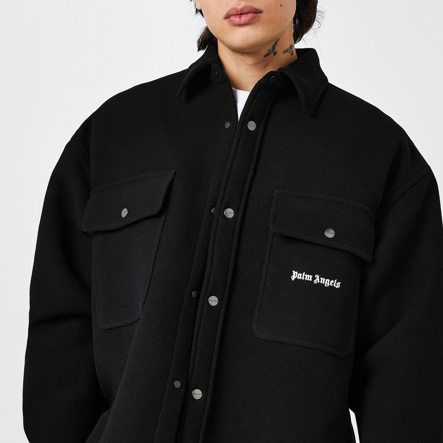 Snap-Up Logo Overshirt