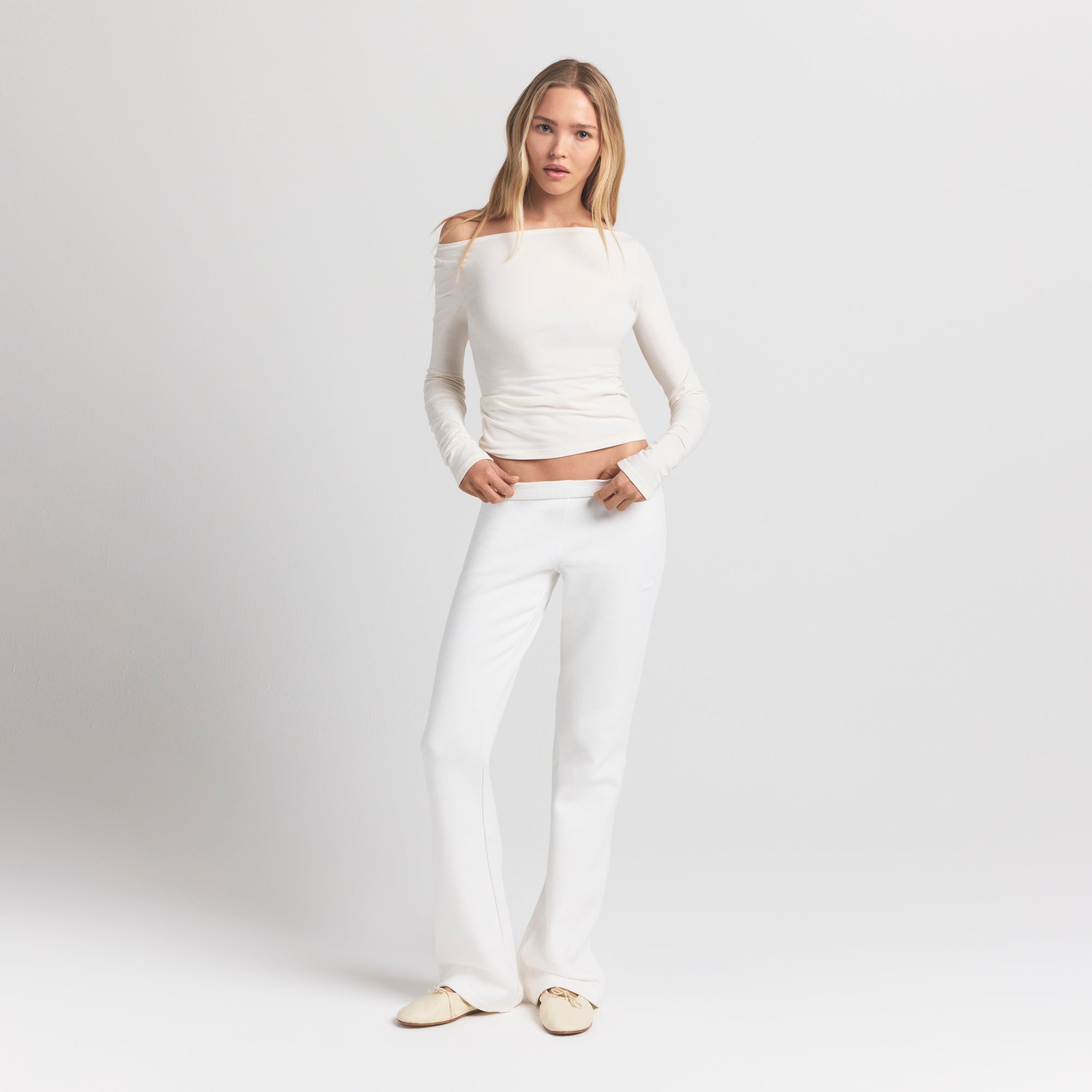 Cotton Fleece Slim Pant
