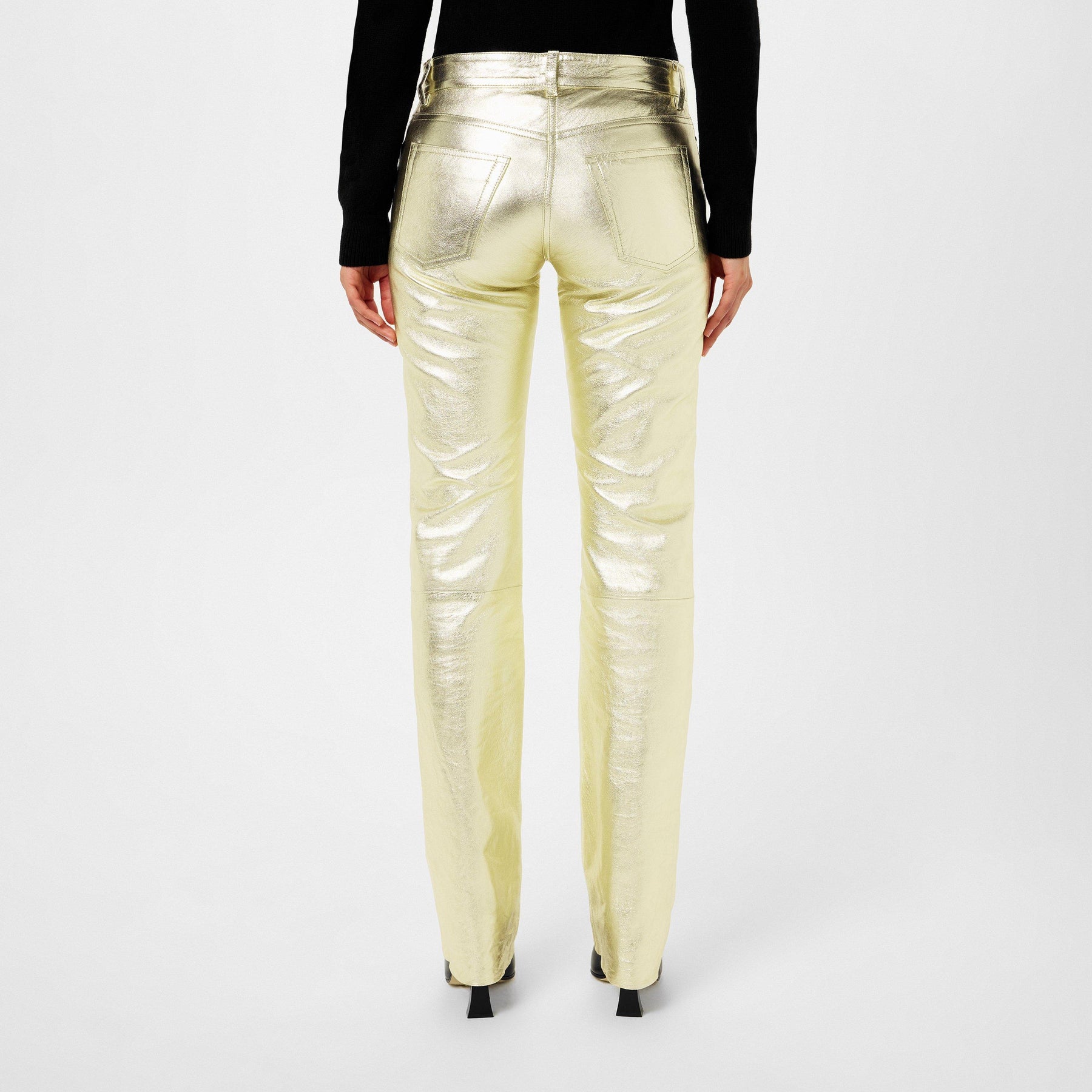 Laminated Leather Trousers