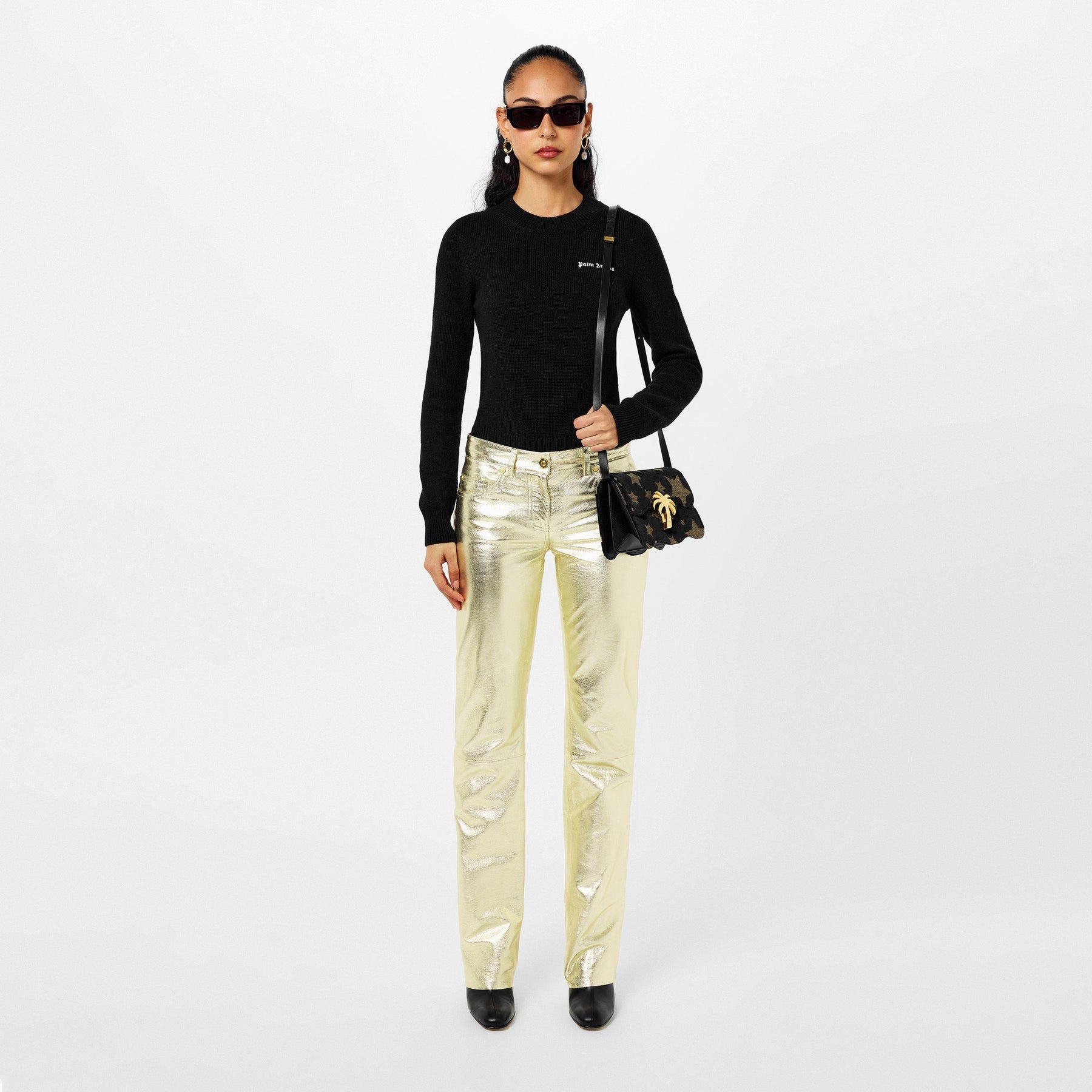Laminated Leather Trousers