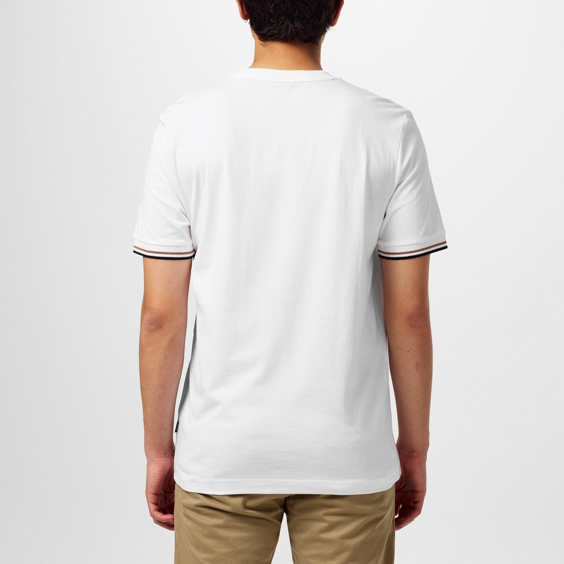 Men's Regular Fit Striped-Trim T-Shirt
